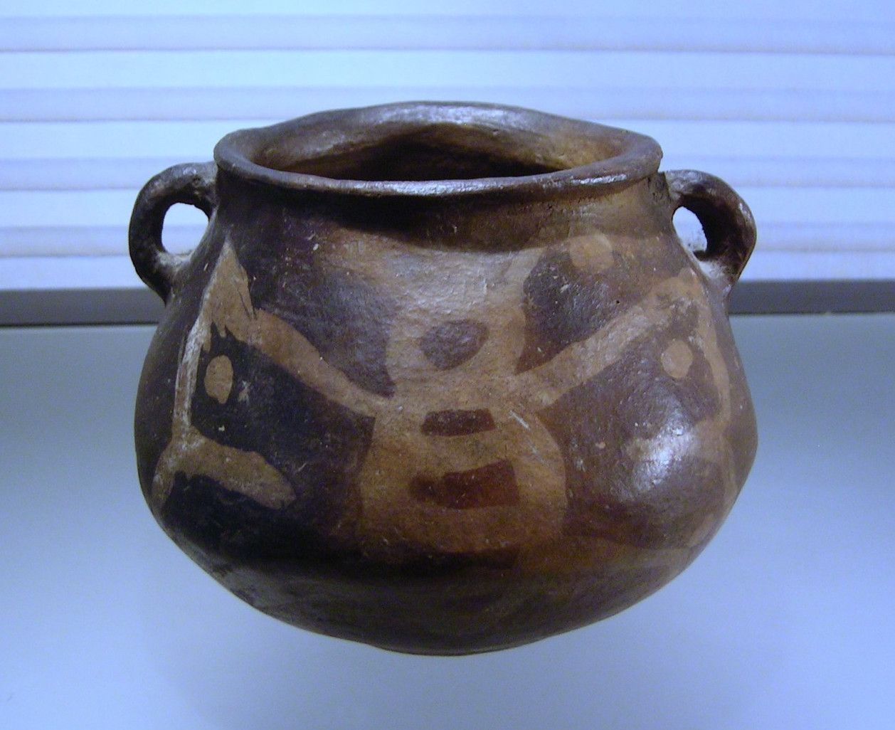 Antique Chinese Neolithic Period Pottery Bowl Hand Painted Moth