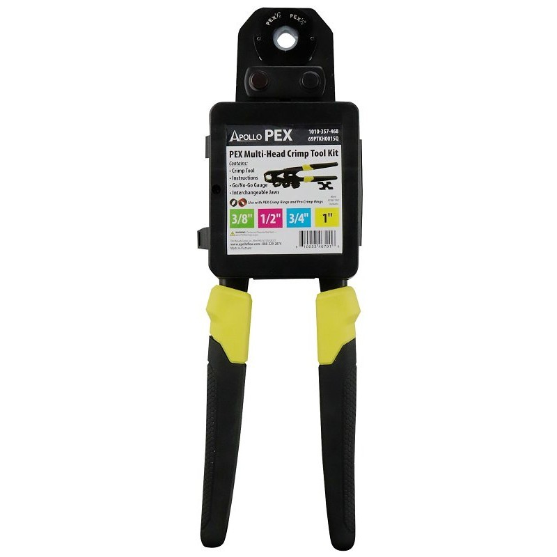 Apollo 69PTKH0015Q Multi-Head Crimp Tool Kit, 3/8 to 1 in Crimping