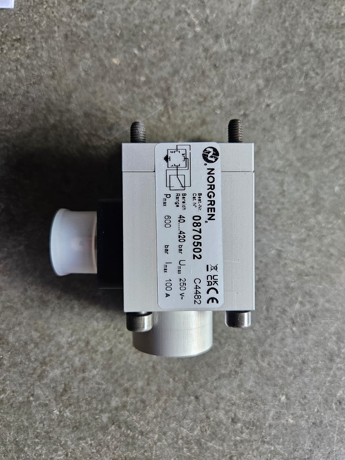 NEW NORGREN 0870502 PRESSURE SWITCH FREE FAST SHIPPING NEW NORGREN 0870502 PRESSURE SWITCH FREE FAST SHIPPING