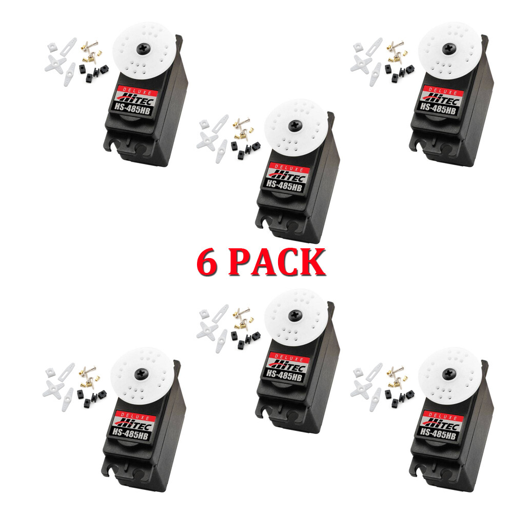 Hitec HS-485HB Deluxe HD BB Karbonite Gear Servo 6-PACK HS485HB / HS485 / 485HB