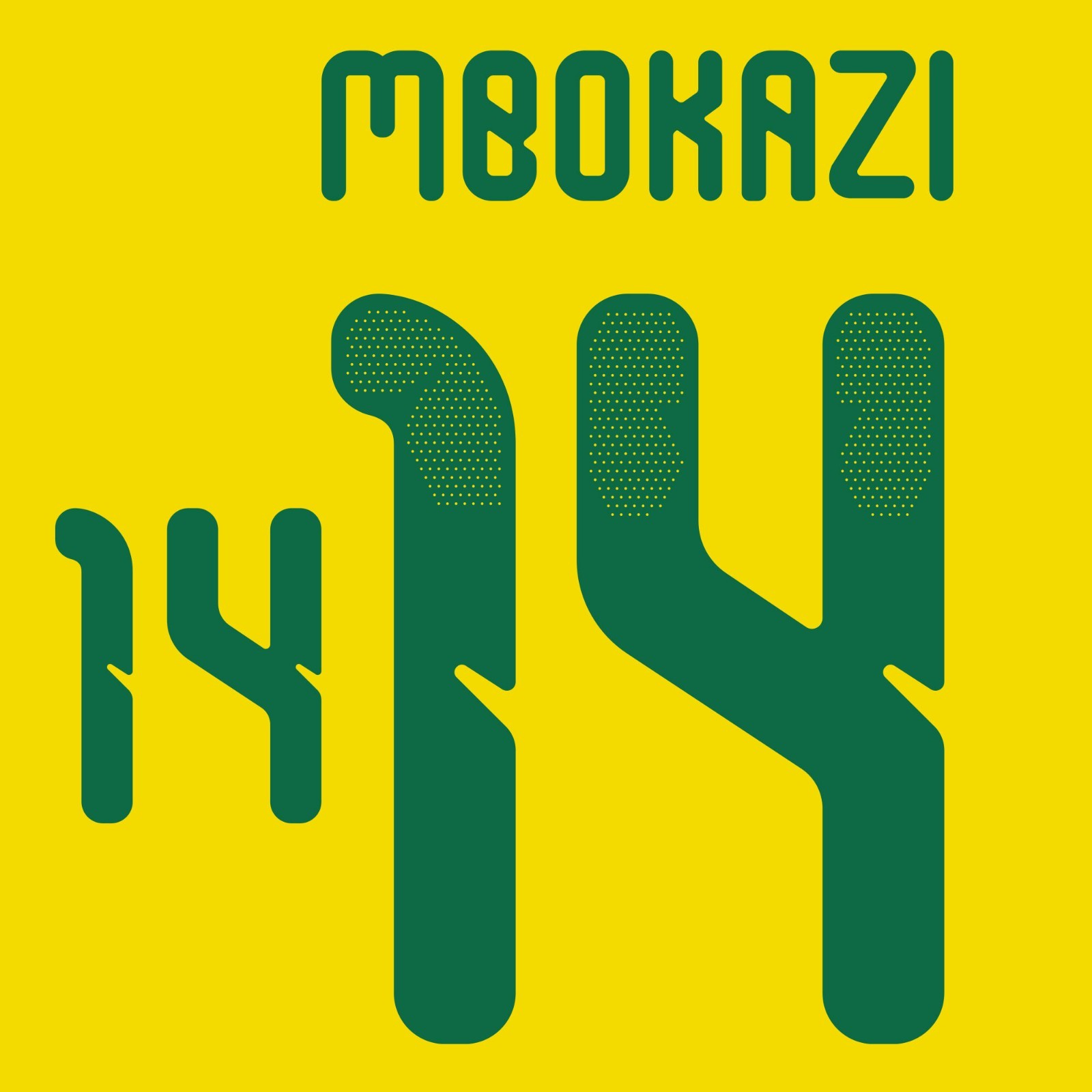 MBOKAZI #4 South Africa 2026-2027 Home Nameset Heat Transfer Patch