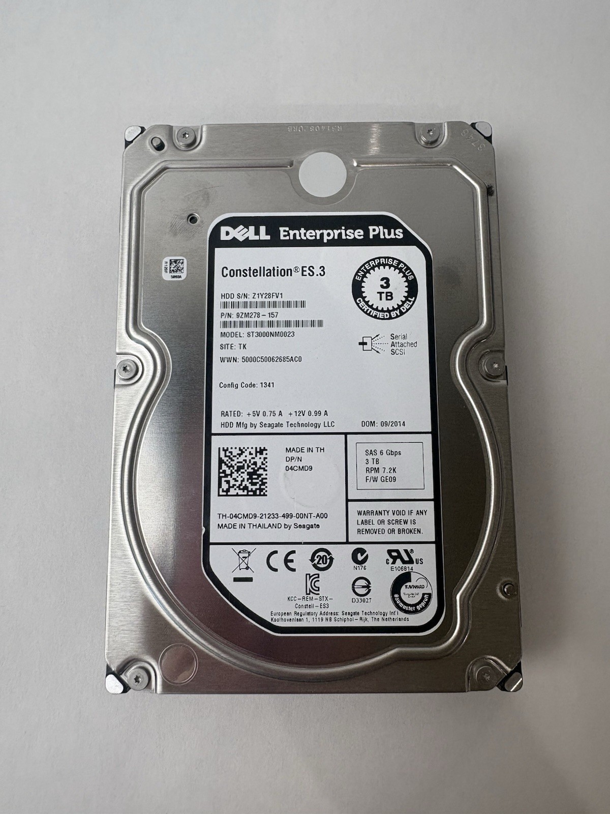 Dell Constellation ES.3 3TB Enterprise-class Hard Drive (Wiped & Tested) Dell Constellation ES.3 3TB Enterprise-class Hard Drive (Wiped & Tested)