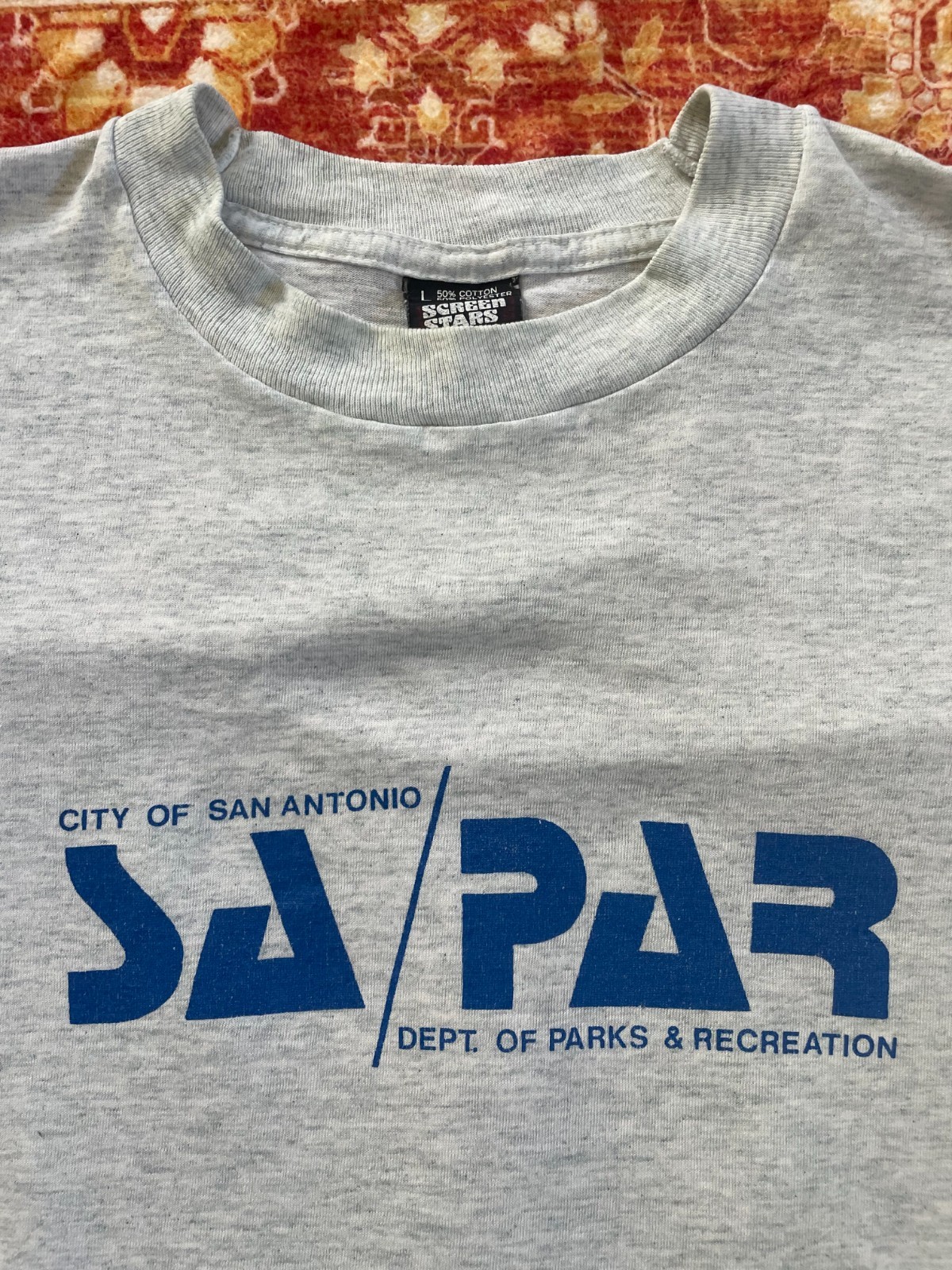 Vintage San Antonio Parks & Rec Dept T-Shirt Large Men\'s 90\'s Gray Spurs TX Vintage San Antonio Parks & Rec Dept T-Shirt Large Men\'s 90\'s Gray Spurs TX