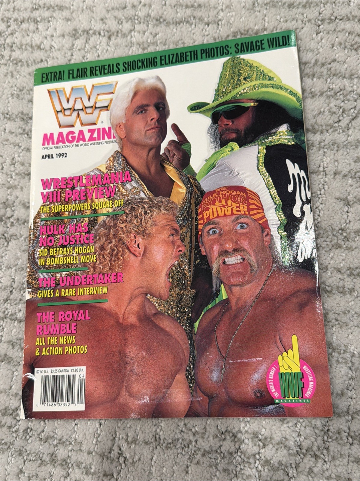 WWF Magazine April 1992 Hulk Hogan Ric Flair Randy Savage Sid 