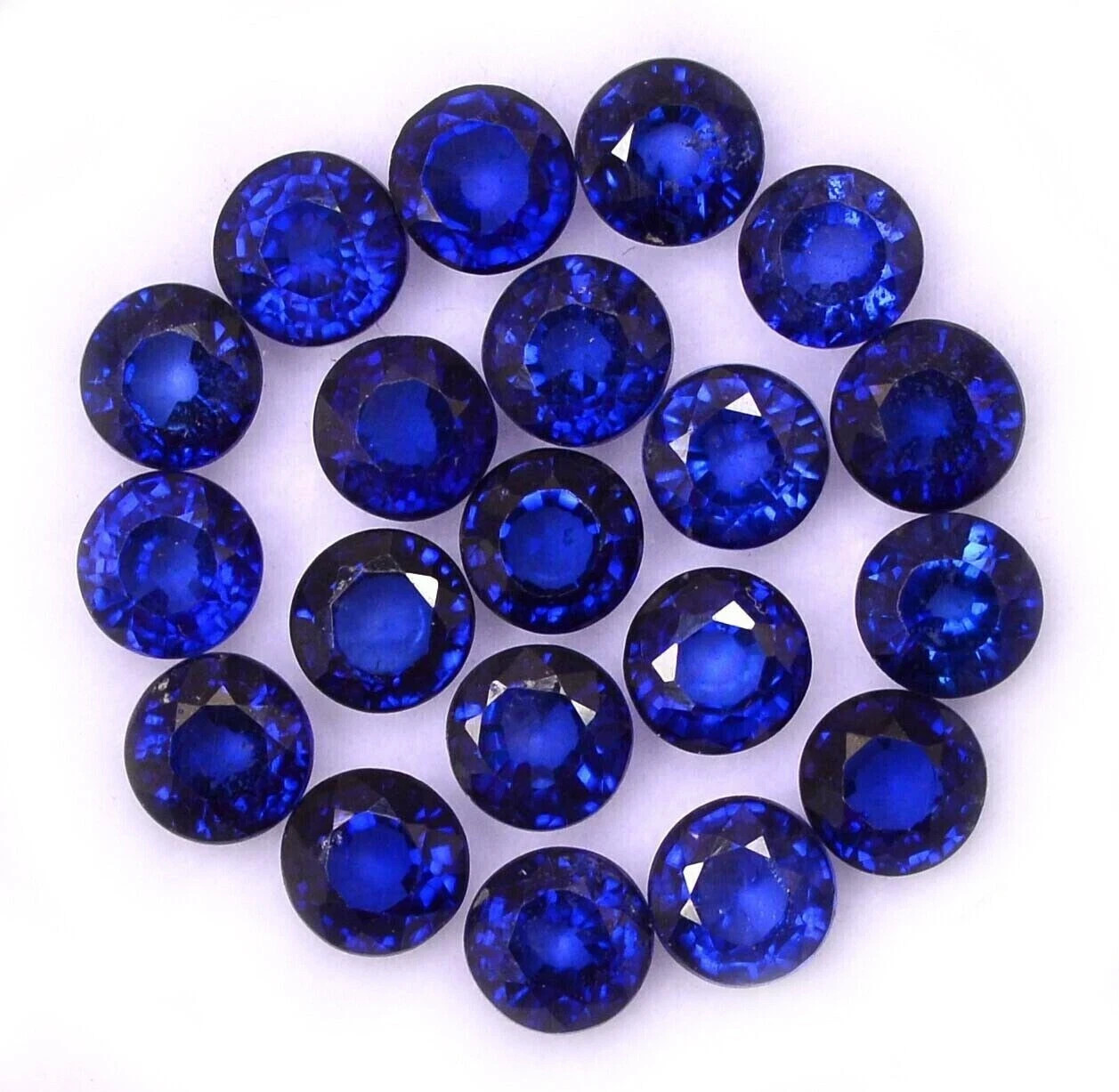 6 mm 10 Pcs Certified Natural Blue Sapphire Round Cut Faceted Loose Gemstone Lot