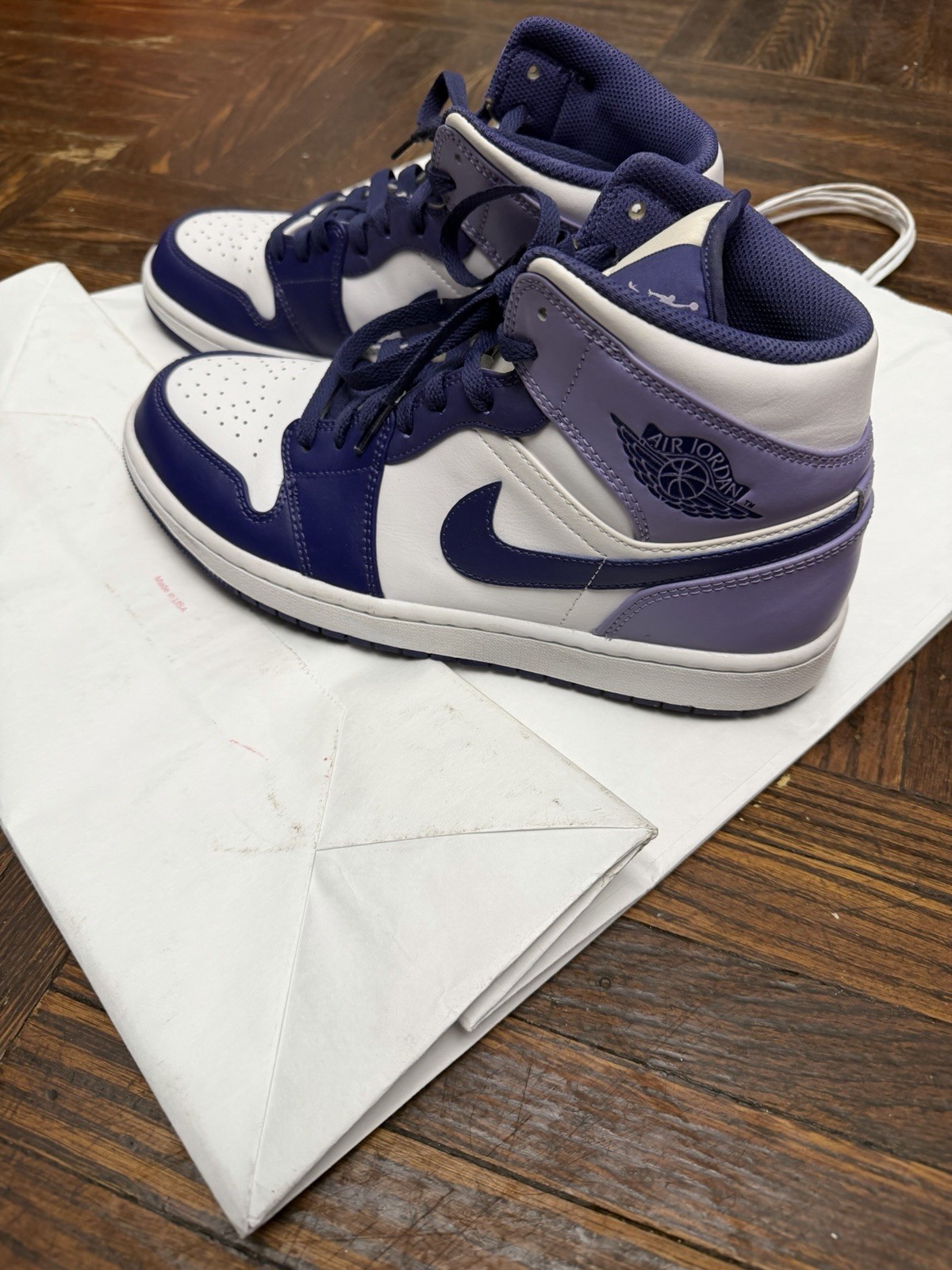 Jordan Air Jordan 1 Mid Sky J Purple/White Leather Mid Top Sneakers DQ8426-515 Jordan Air Jordan 1 Mid Sky J Purple/White Leather Mid Top Sneakers DQ8426-515