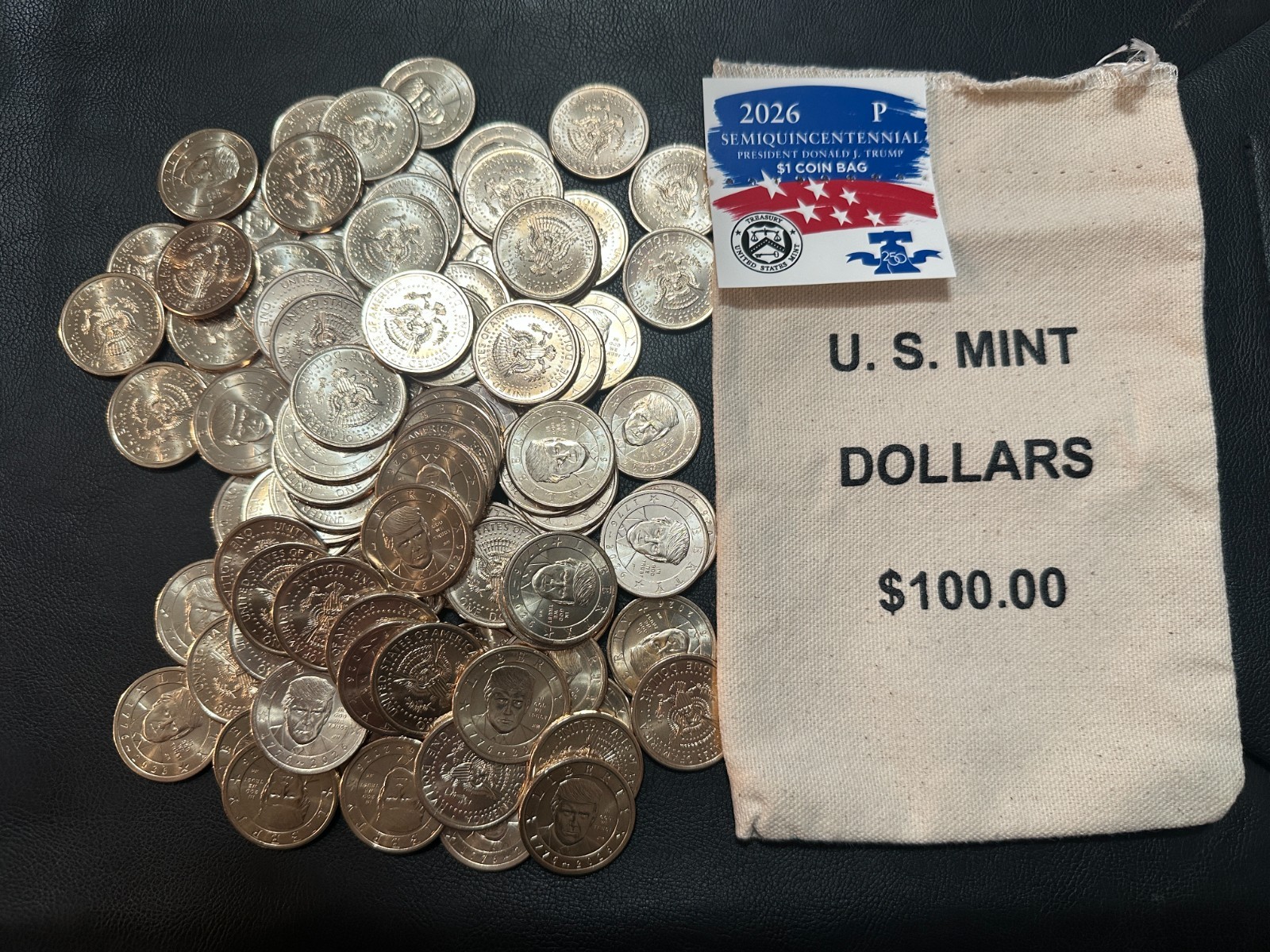 2026 US Donald Trump Dollar Uncirculated Lot of 100 w/ Bag Searched NO PRIVY 2026 US Donald Trump Dollar Uncirculated Lot of 100 w/ Bag Searched NO PRIVY