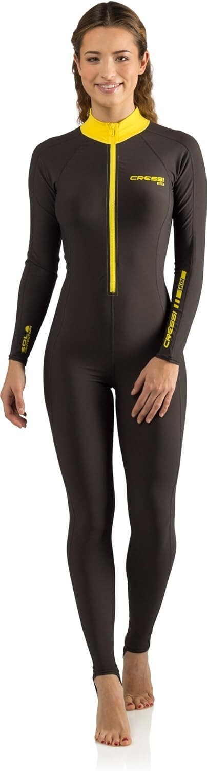 Cressi Skin Adult Versatile Full Suit for Water Sport Sun Protection, BLK/YL,2XL Cressi Skin Adult Versatile Full Suit for Water Sport Sun Protection, BLK/YL,2XL