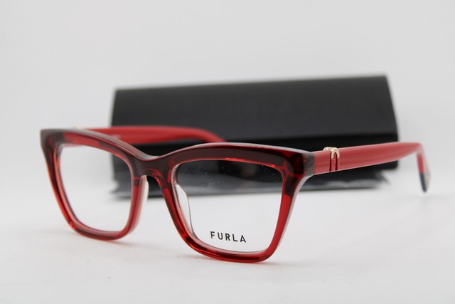 NEW FURLA VFU763 COL.0D60 CLEAR RED GOLD AUTHENTIC EYEGLASSES 51-19 NEW FURLA VFU763 COL.0D60 CLEAR RED GOLD AUTHENTIC EYEGLASSES 51-19