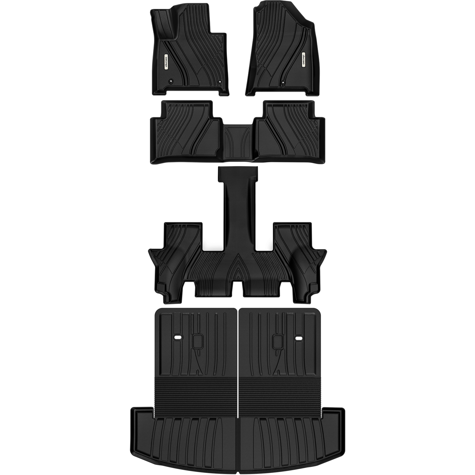 OEDRO Floor Mats&Trunk Mat W/Backrest for 2024-2026 Hyundai Santa Fe All Weather