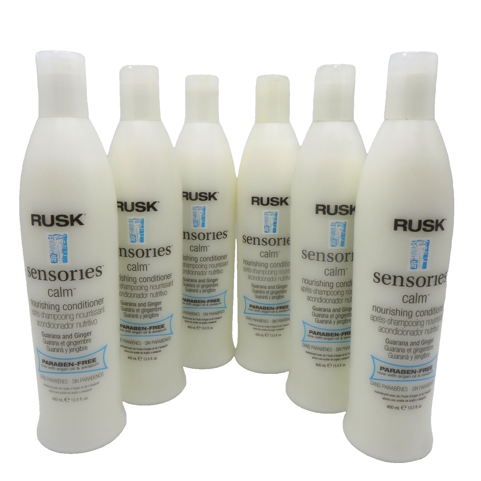 RUSK CALM CONDITIONER PARABEN FREE 13.5 OZ (Lot of 6)