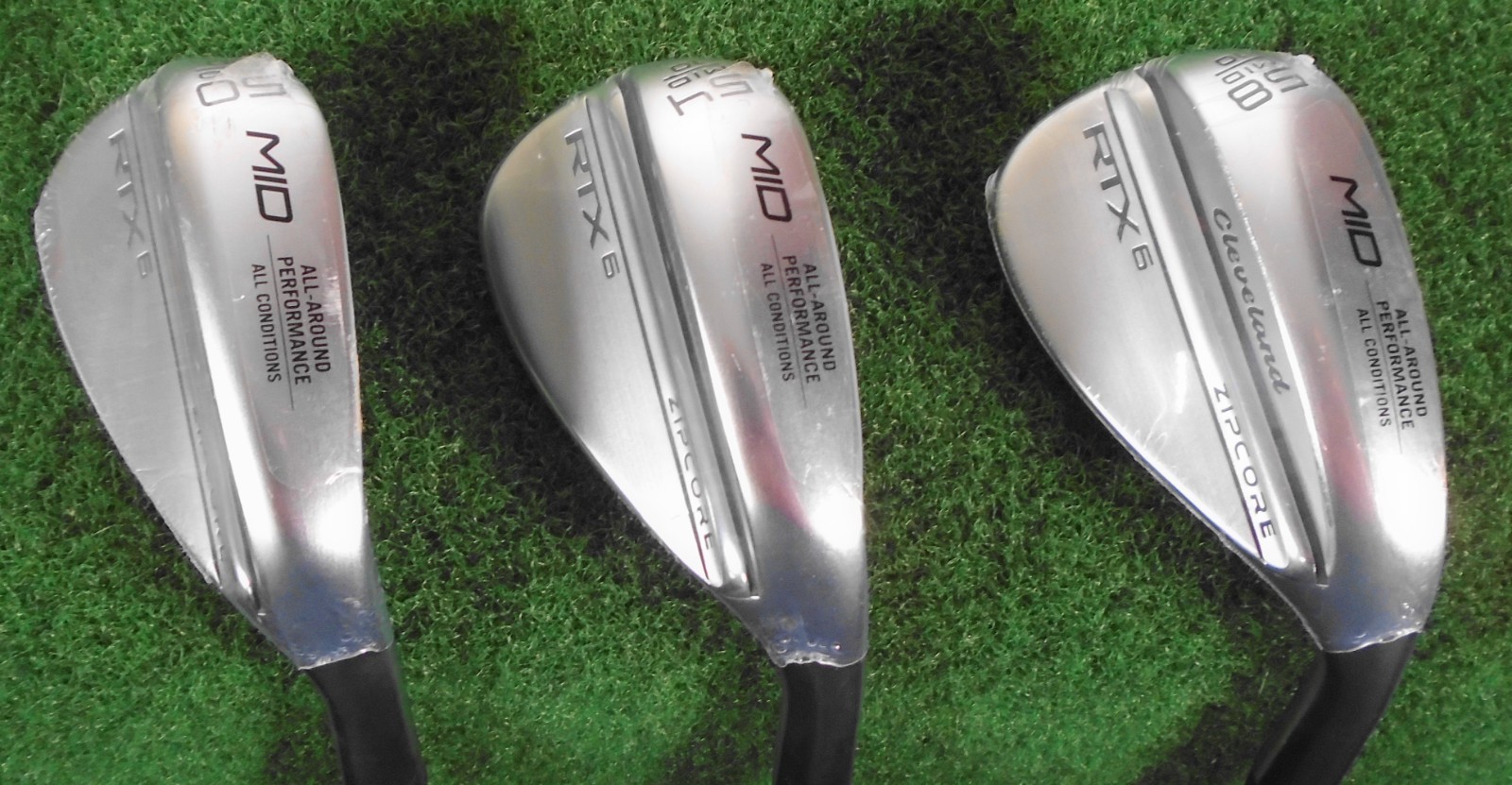 New Cleveland RTX 6 50/10, 54/10, 58/10 Wedge Set, DG Spinner Tour Issue, Std. New Cleveland RTX 6 50/10, 54/10, 58/10 Wedge Set, DG Spinner Tour Issue, Std.