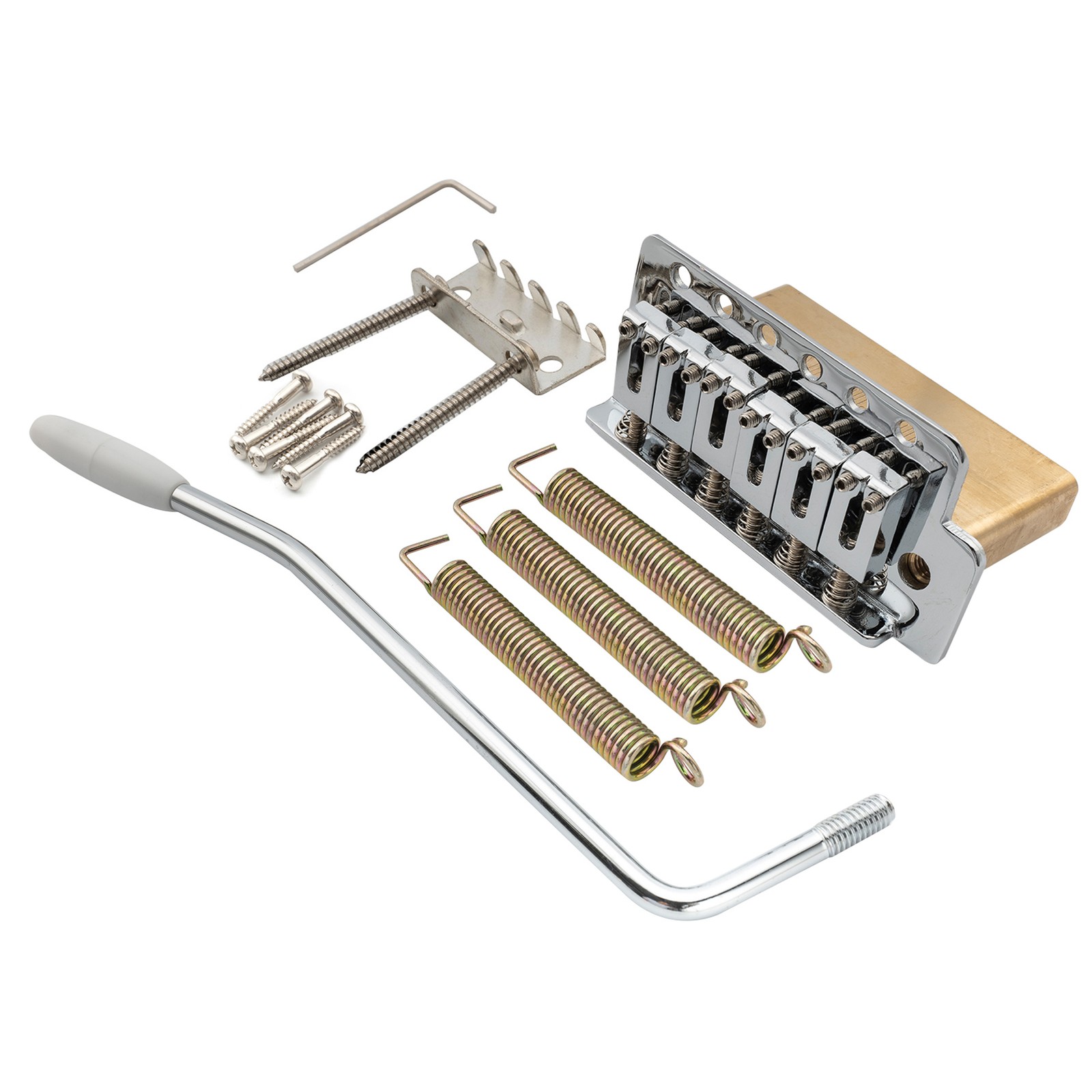 Musiclily Pro Chrome 52.5mm Modern Tremolo Bridge Brass Block For Squier Guitar Musiclily Pro Chrome 52.5mm Modern Tremolo Bridge Brass Block For Squier Guitar