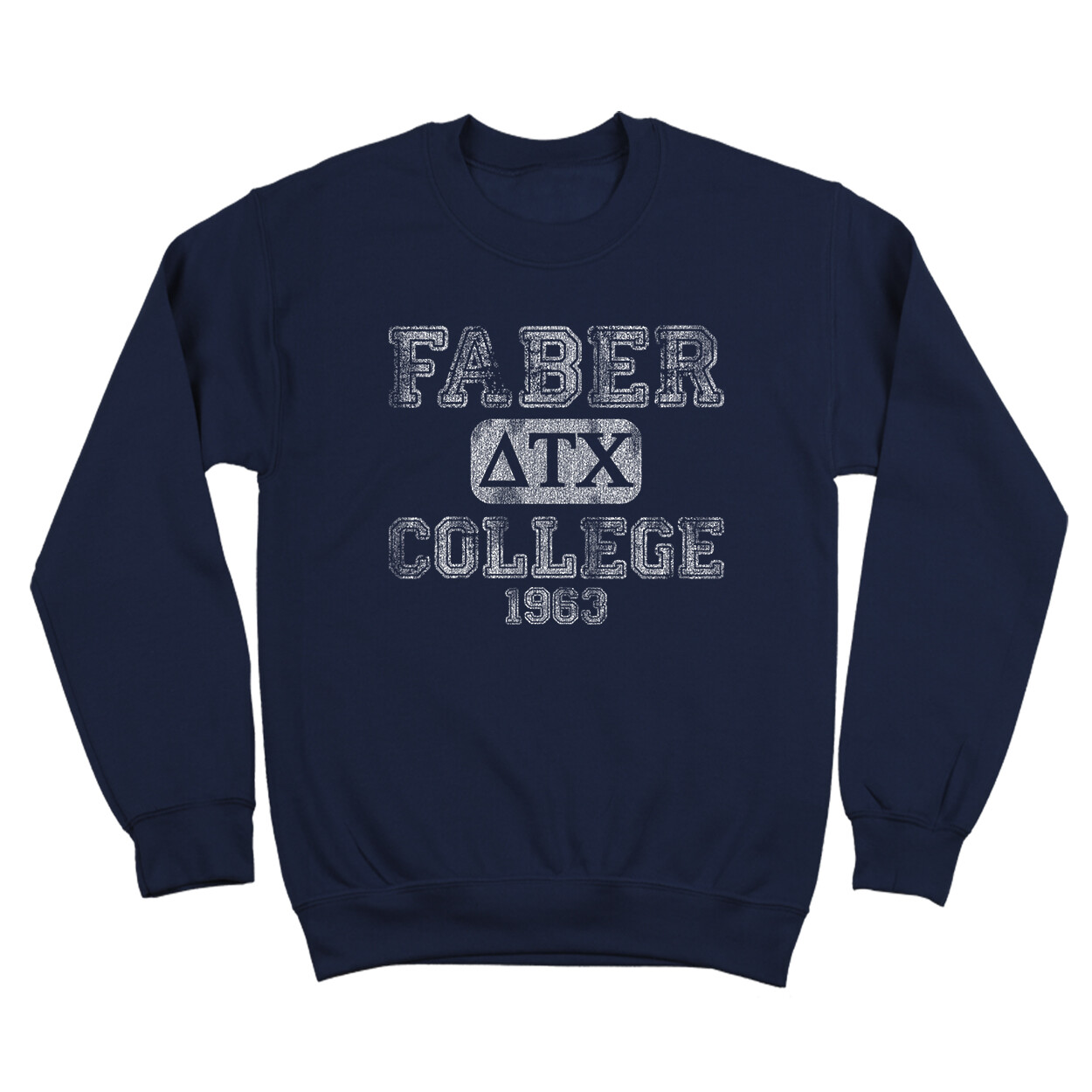 Faber College Funny  Animal House  Frat  Party Navy Crewneck Sweatshirt