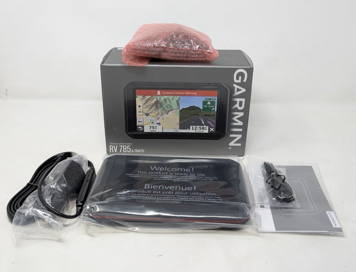 New Garmin RV 785 MT-S GPS Navigator with Built-in Dash Cam New Garmin RV 785 MT-S GPS Navigator with Built-in Dash Cam
