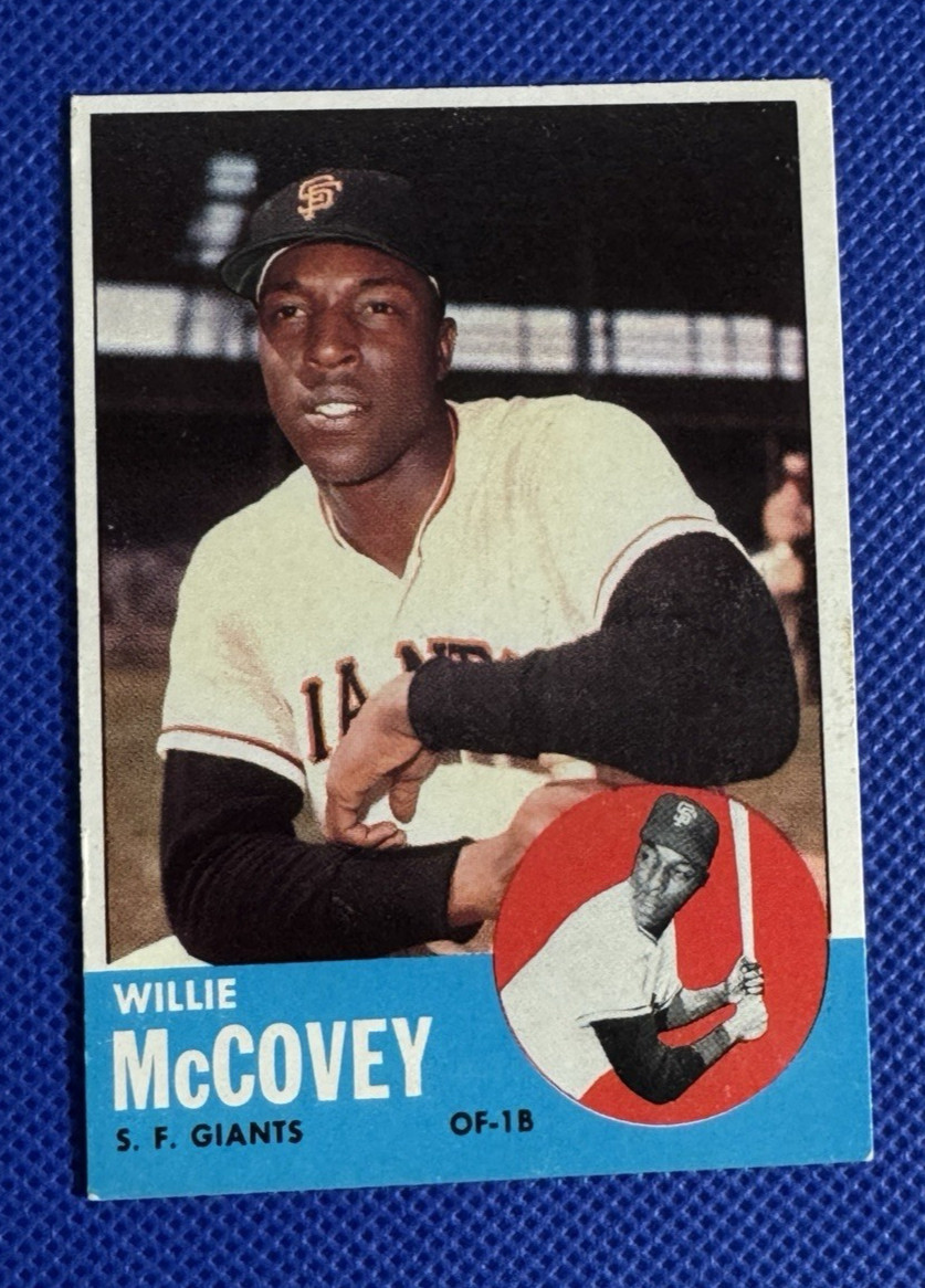 1963 Topps #490 Willie Mccovey (HOF) Ex/Ex+  Raw Condition Well Centered 