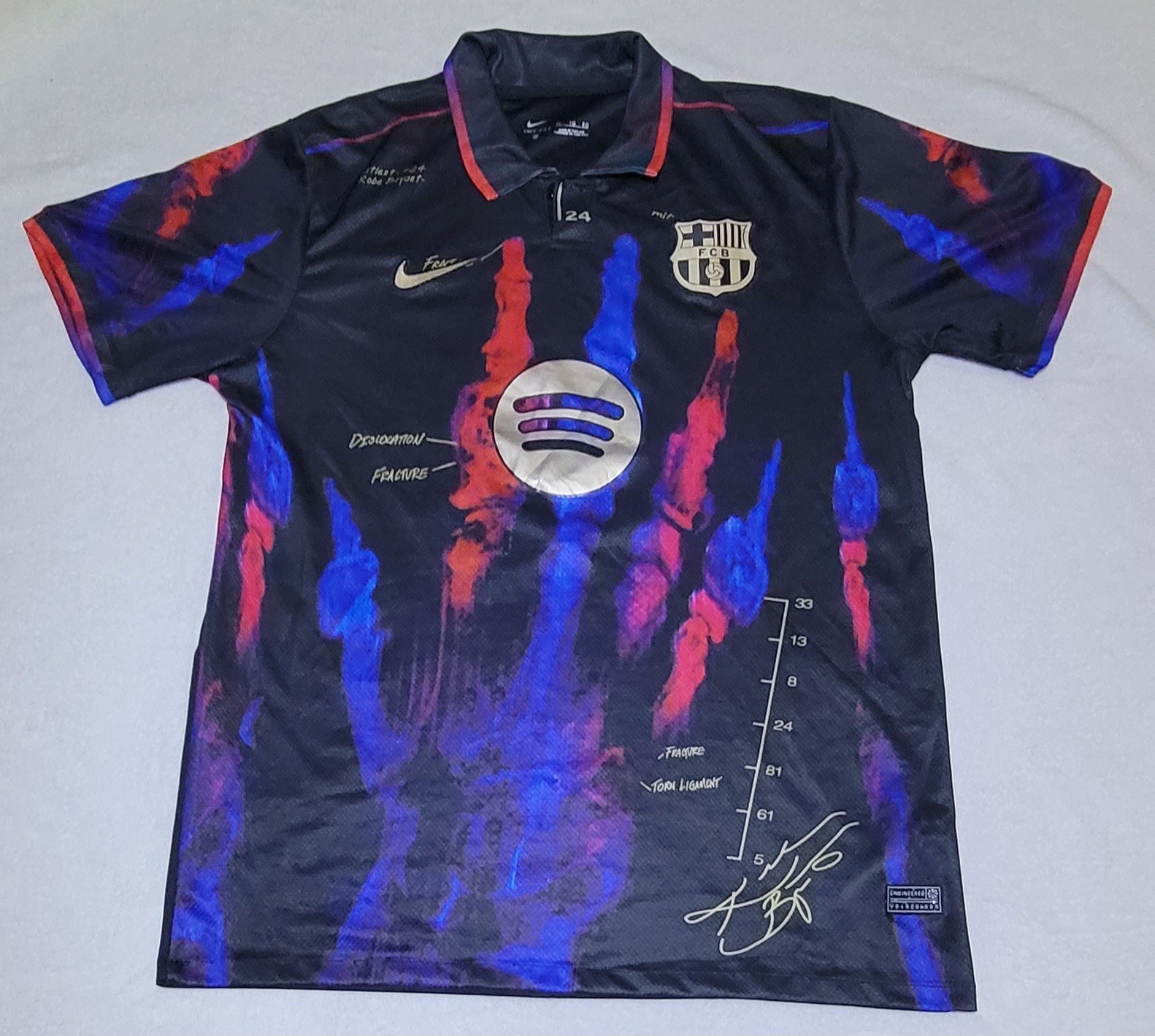 Nike FC Barcelona Polo Soccer Jersey Size XL Special Edition Dri Fit