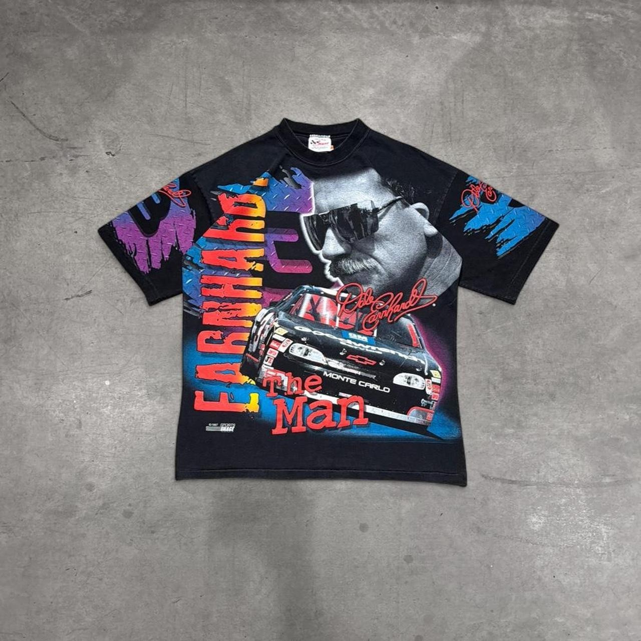 Vintage 1997 Nascar Dale Earnhardt The Man Born To Run AOP T-shirt Sz Large Vintage 1997 Nascar Dale Earnhardt The Man Born To Run AOP T-shirt Sz Large