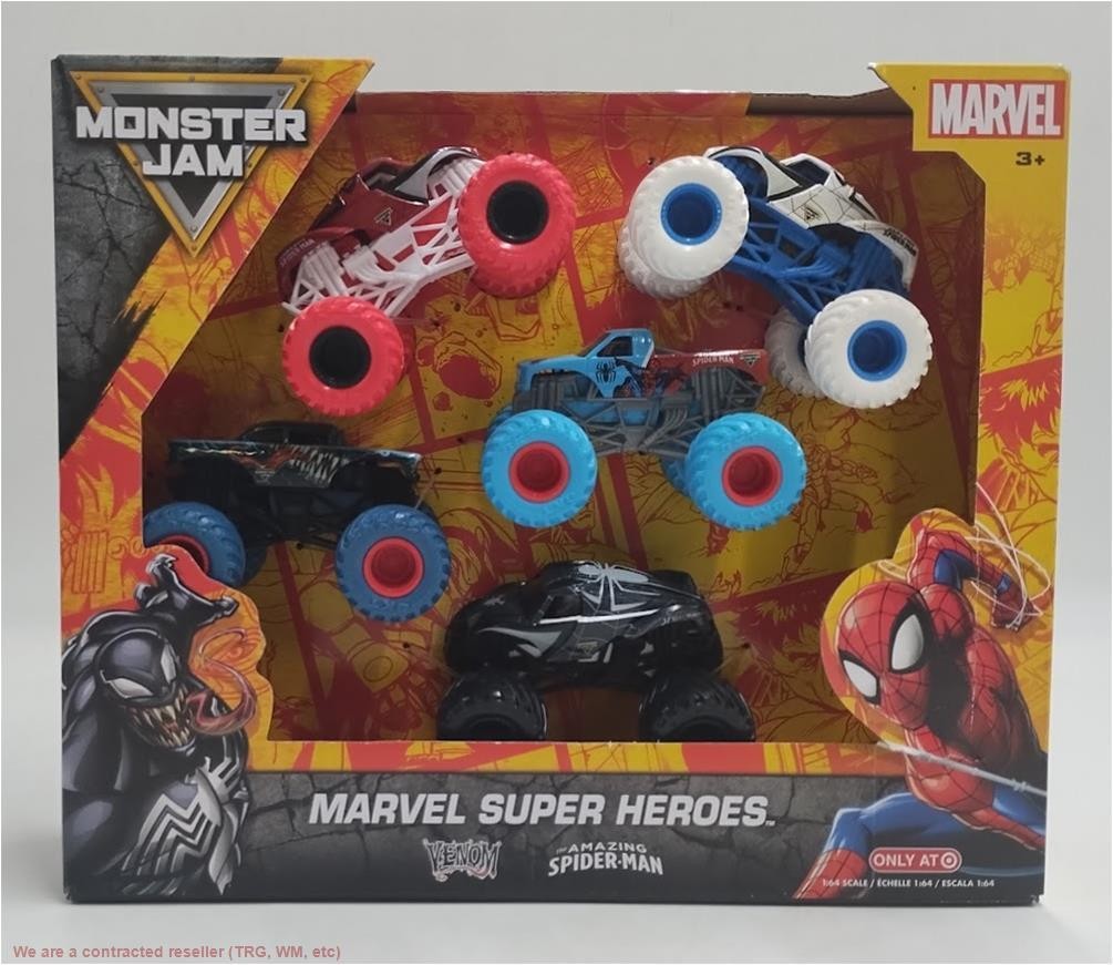 Monster Jam Marvel Super Heroes 5-Pack Monster Trucks Toy Vehicles SEE DETAILS Monster Jam Marvel Super Heroes 5-Pack Monster Trucks Toy Vehicles SEE DETAILS