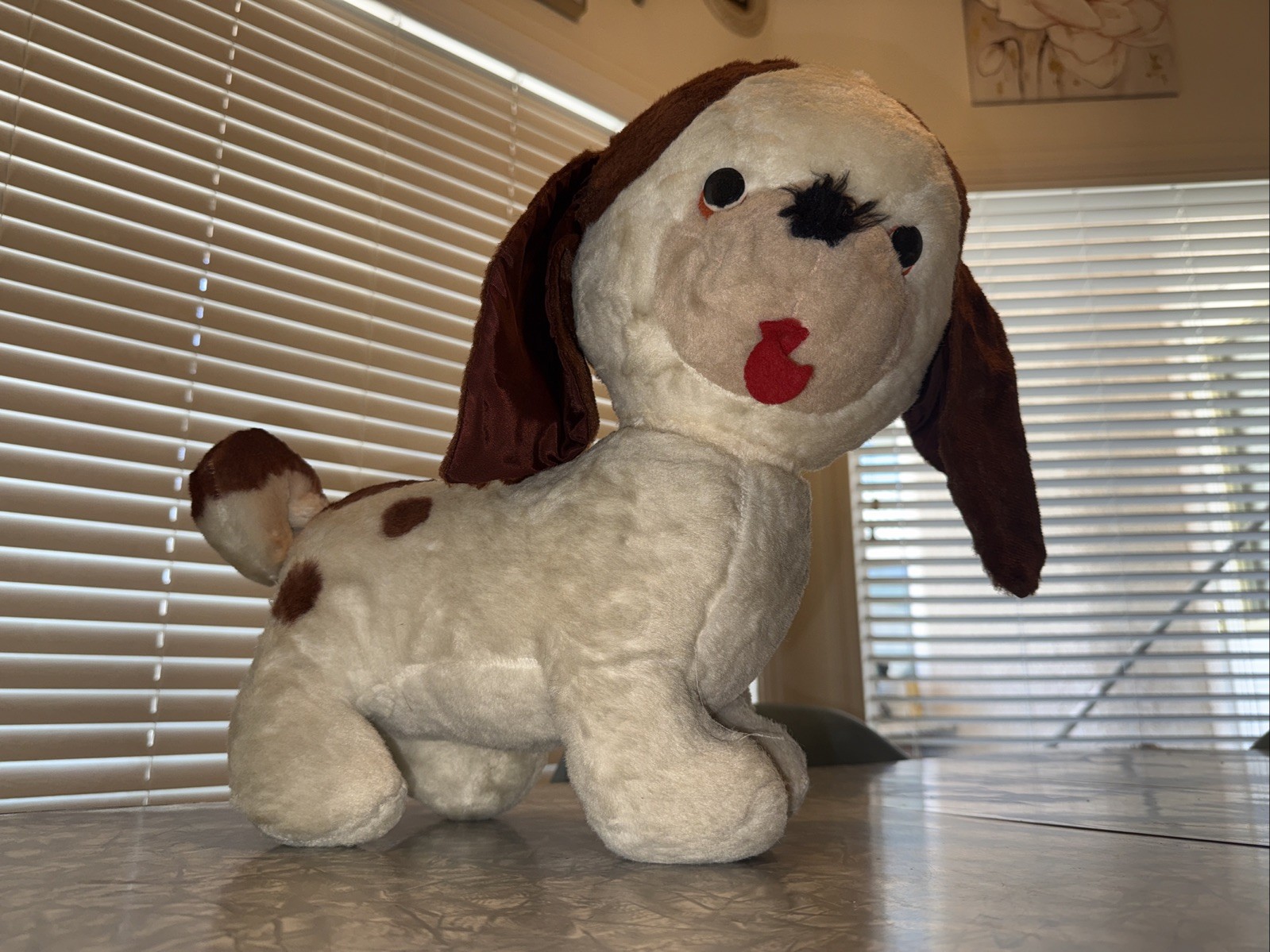 The Poky Little Puppy Plush Toy Golden Books Vtg 40s Pokey Standing W/ TONGUE 👅 The Poky Little Puppy Plush Toy Golden Books Vtg 40s Pokey Standing W/ TONGUE 👅