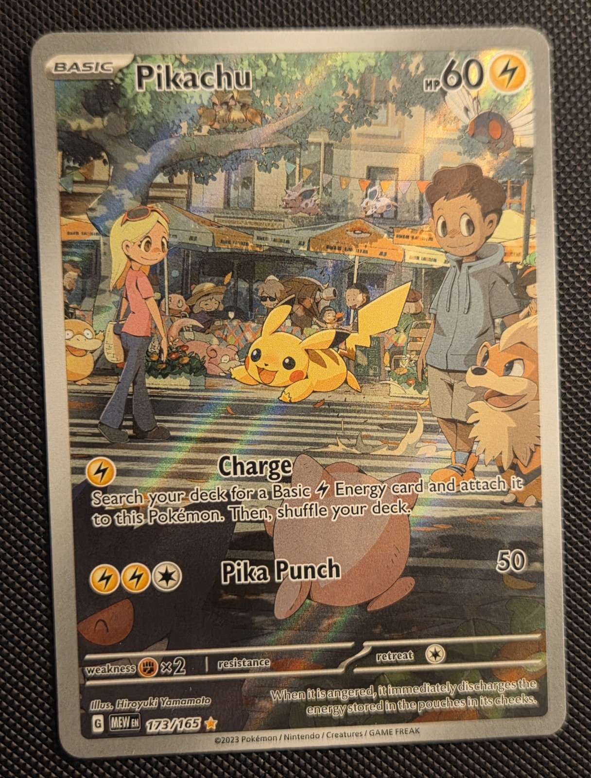Pikachu Illustration Rare Card 173/165 , CLEAN Pikachu Illustration Rare Card 173/165 , CLEAN