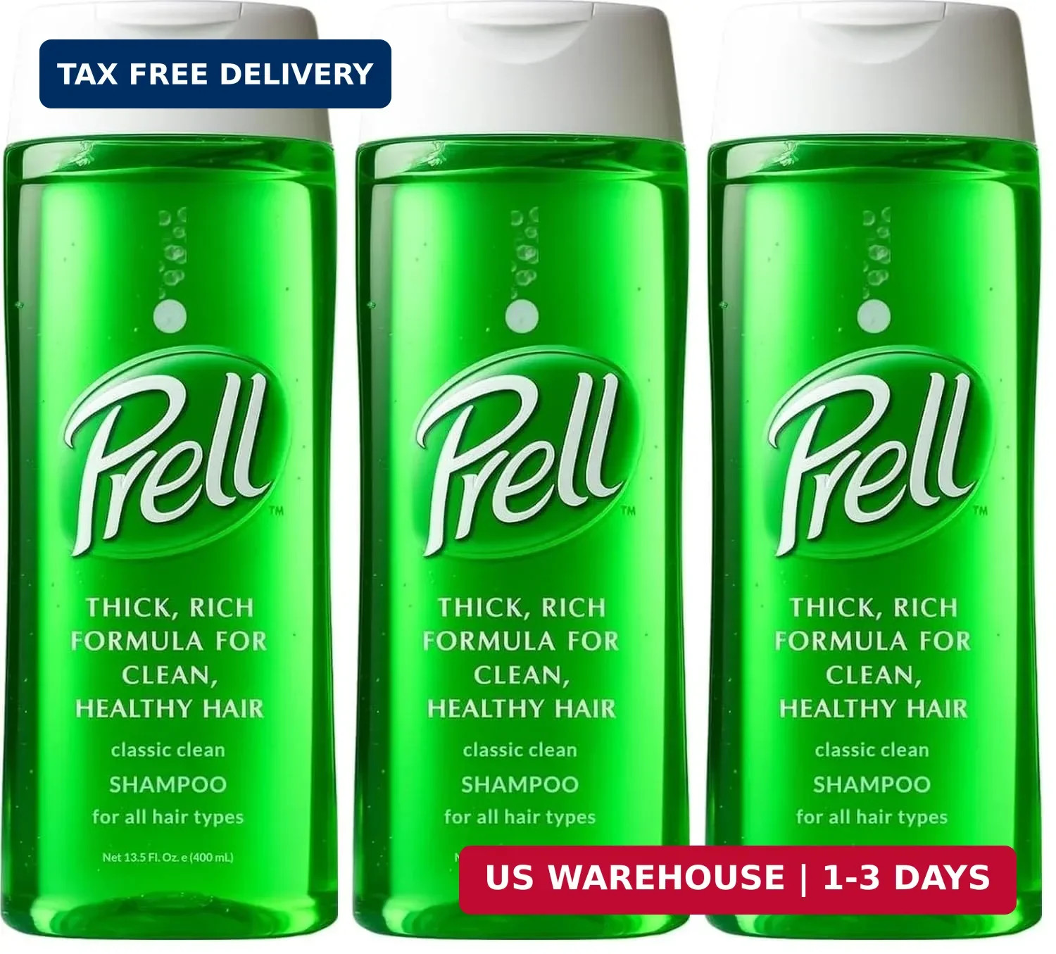 Prell Shampoo, 13.5 Oz | Original Formula | Pack of 3
