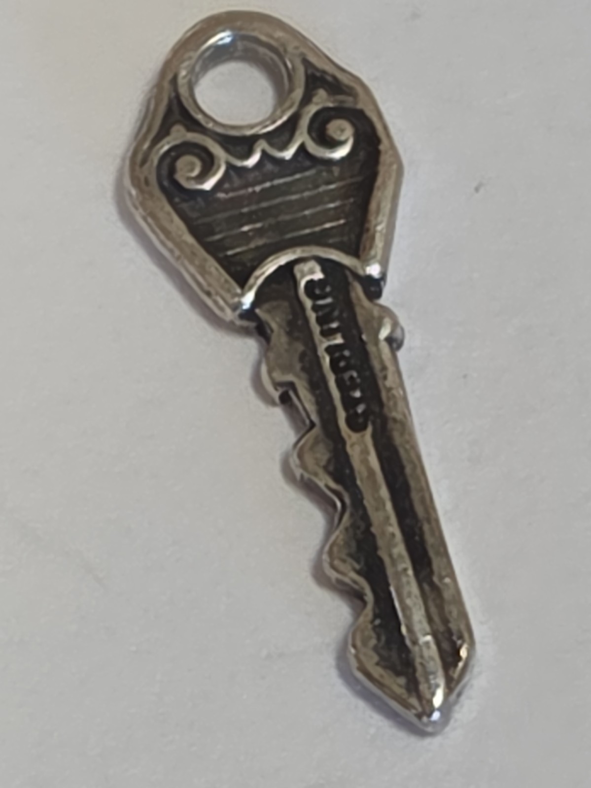 Sterling Silver ~ Key Charm or Pendant ~ VINTAGE Sterling Silver ~ Key Charm or Pendant ~ VINTAGE