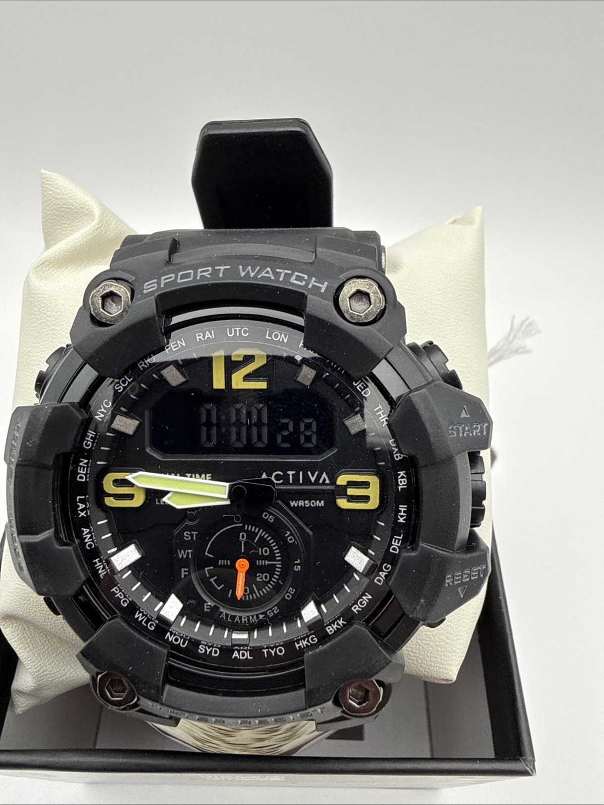NEW Activa X Invicta BlackOps Digital Men\'s Watch - 56mm  Black  ACW1637-001