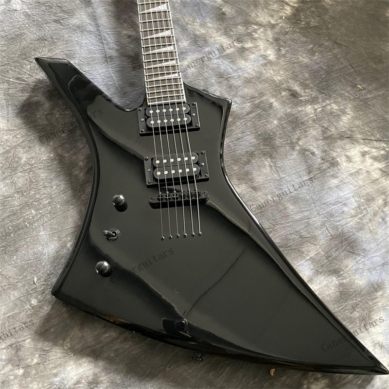 Left Handed Solid Electric Guitar Strings Thu Body Black 24 Frets 