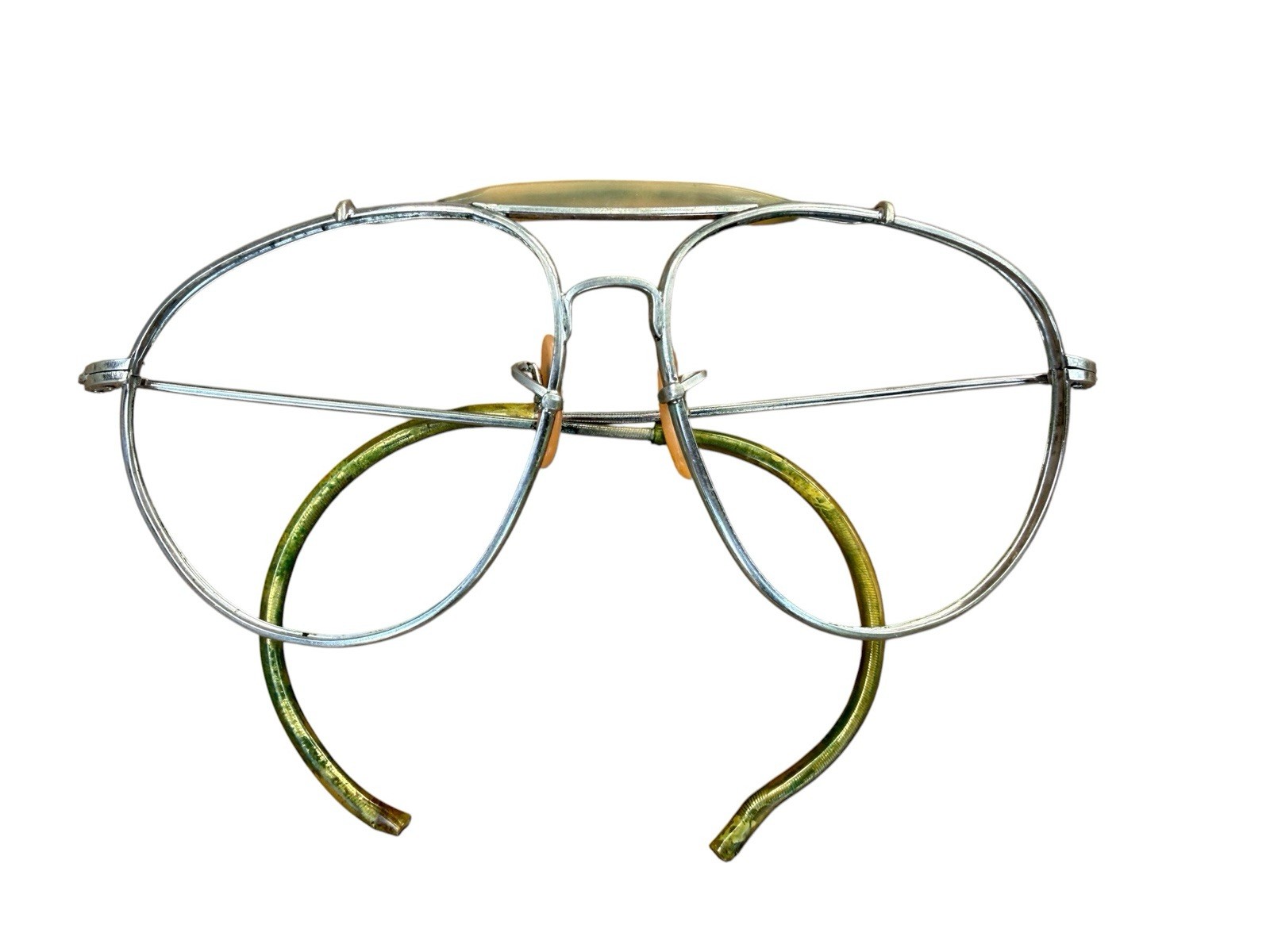 Vintage Ray-Ban Bausch and Lomb silver aviator Metal Frame Sunglasses Vintage Ray-Ban Bausch and Lomb silver aviator Metal Frame Sunglasses