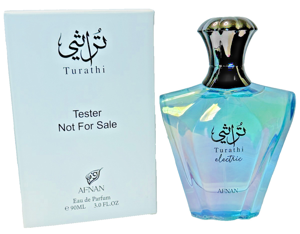 Turathi Electric Afnan Eau De Parfum Spray for Men 3.0 Oz New No Box