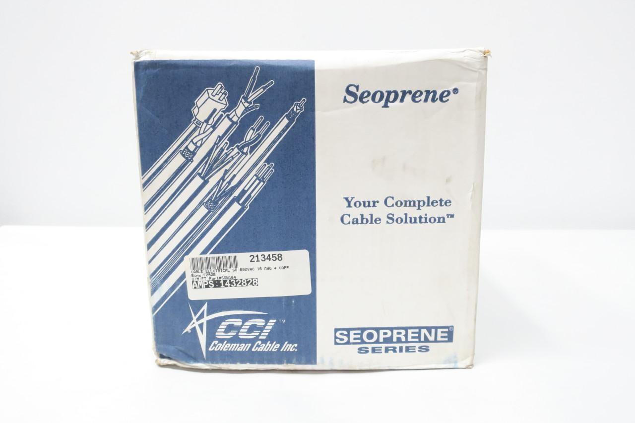 Coleman Cable 224260408 16/4 Seoow Seoprene Cord 250ft