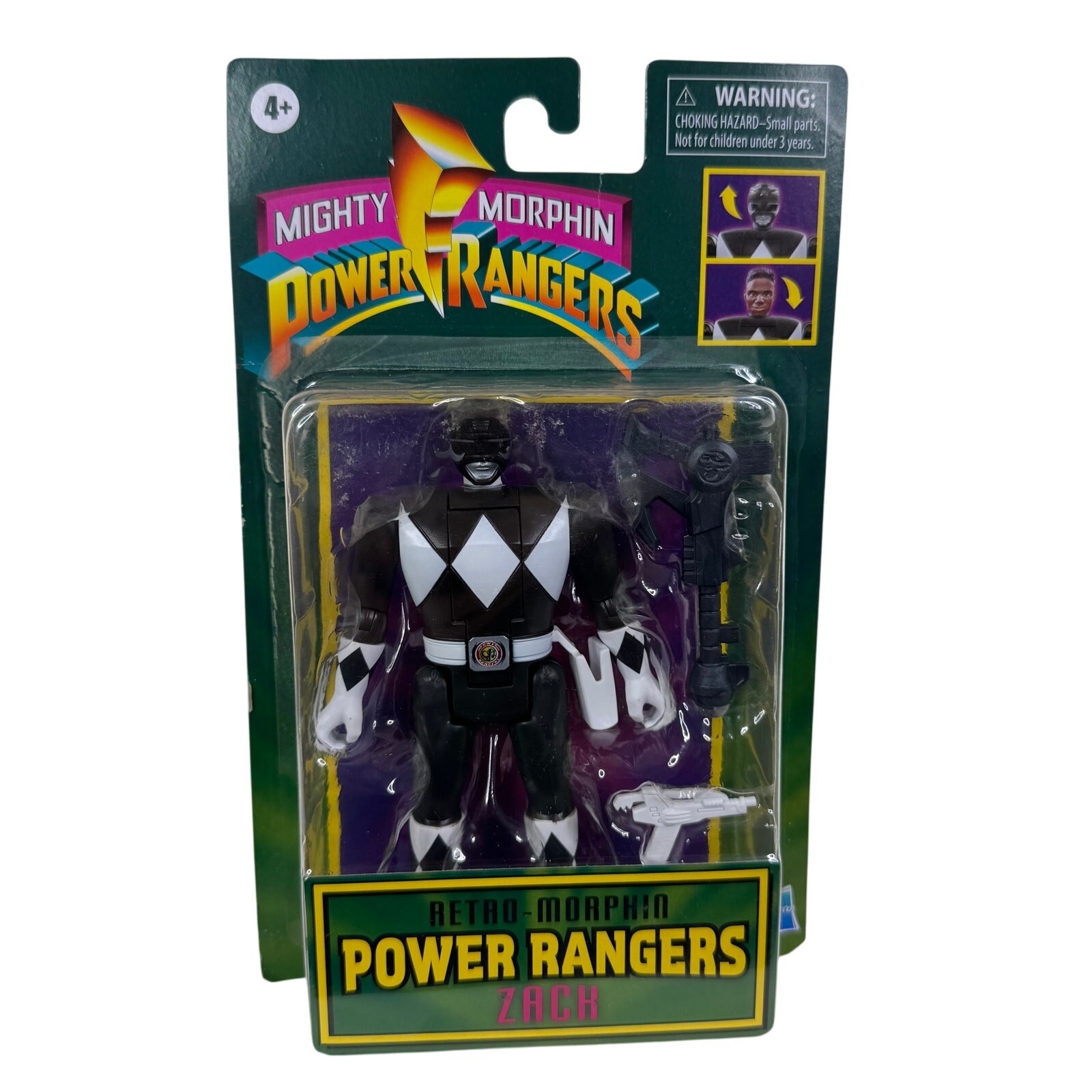Hasbro Mighty Morphin Power Rangers Retro Morphin Black Ranger Zack Figure
