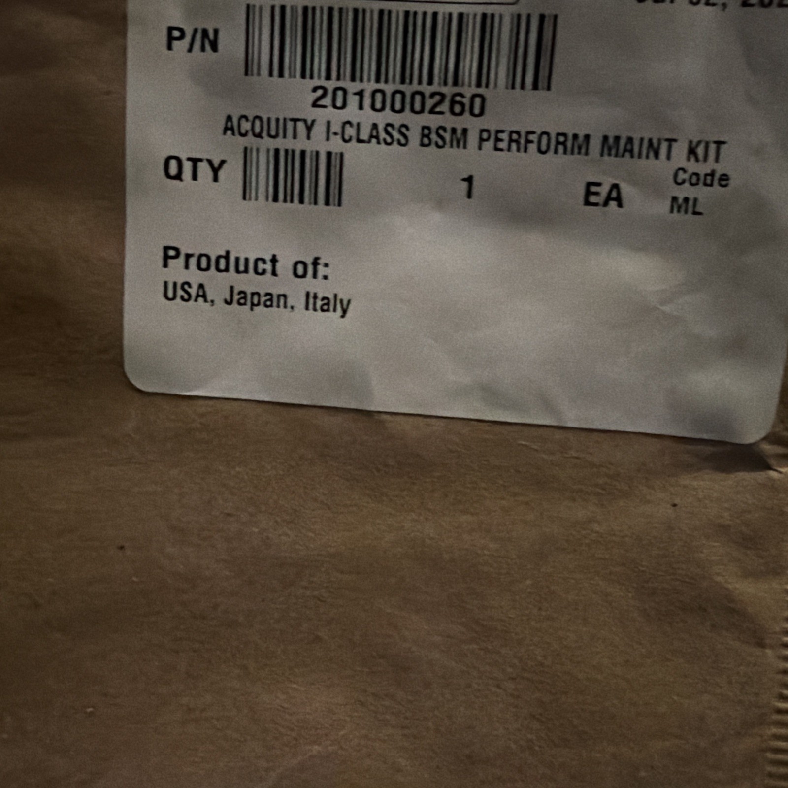 FACTORY SEALED ACQUITY I-CLASS BSM PERFORM MAINT KIT 201000260 BRAND NEW FACTORY SEALED ACQUITY I-CLASS BSM PERFORM MAINT KIT 201000260 BRAND NEW