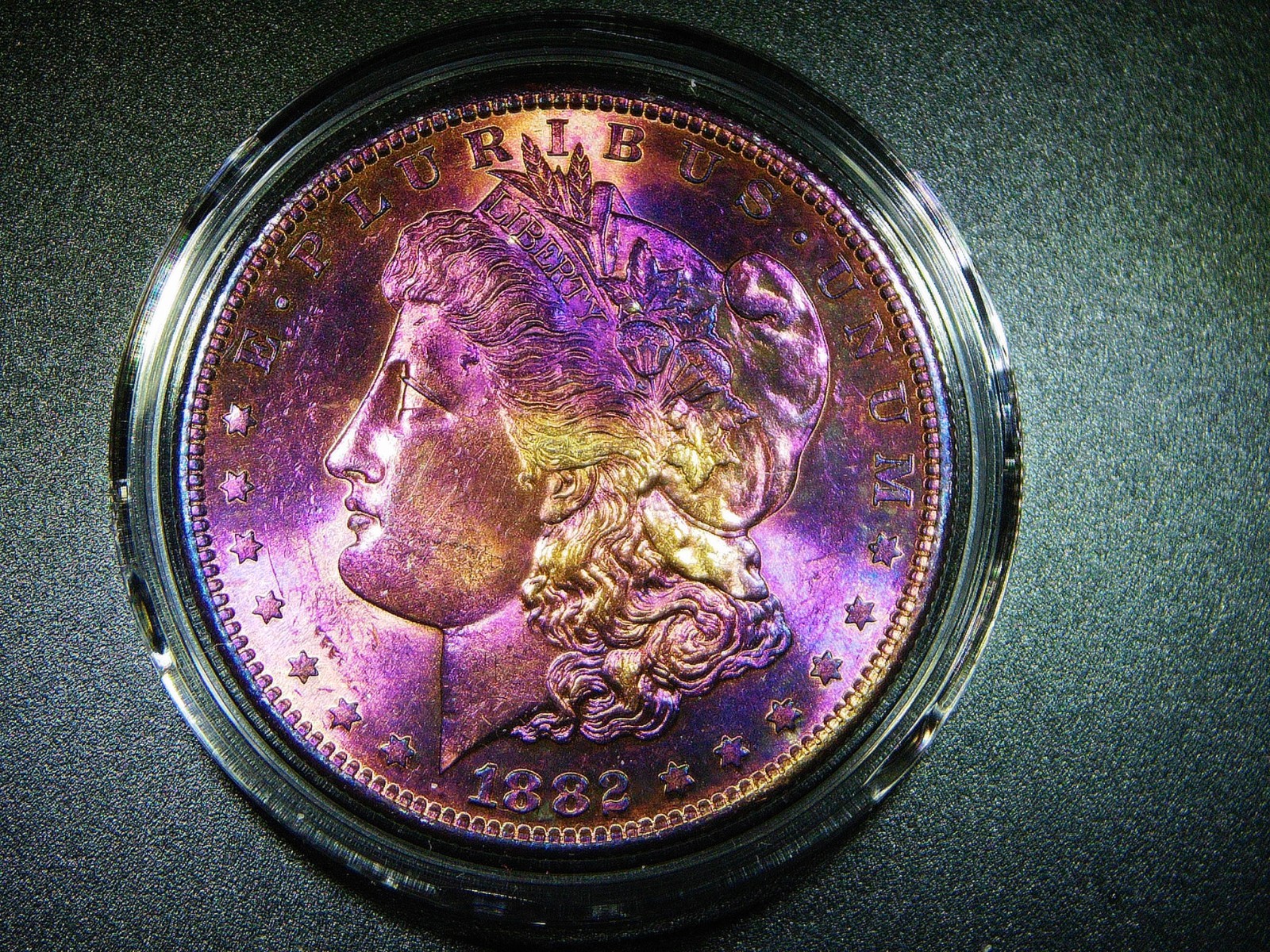 EF+/AU 1882-S MORGAN SILVER DOLLAR BEAUTIFUL TONED COLLECTOR GRADE COIN M-2249