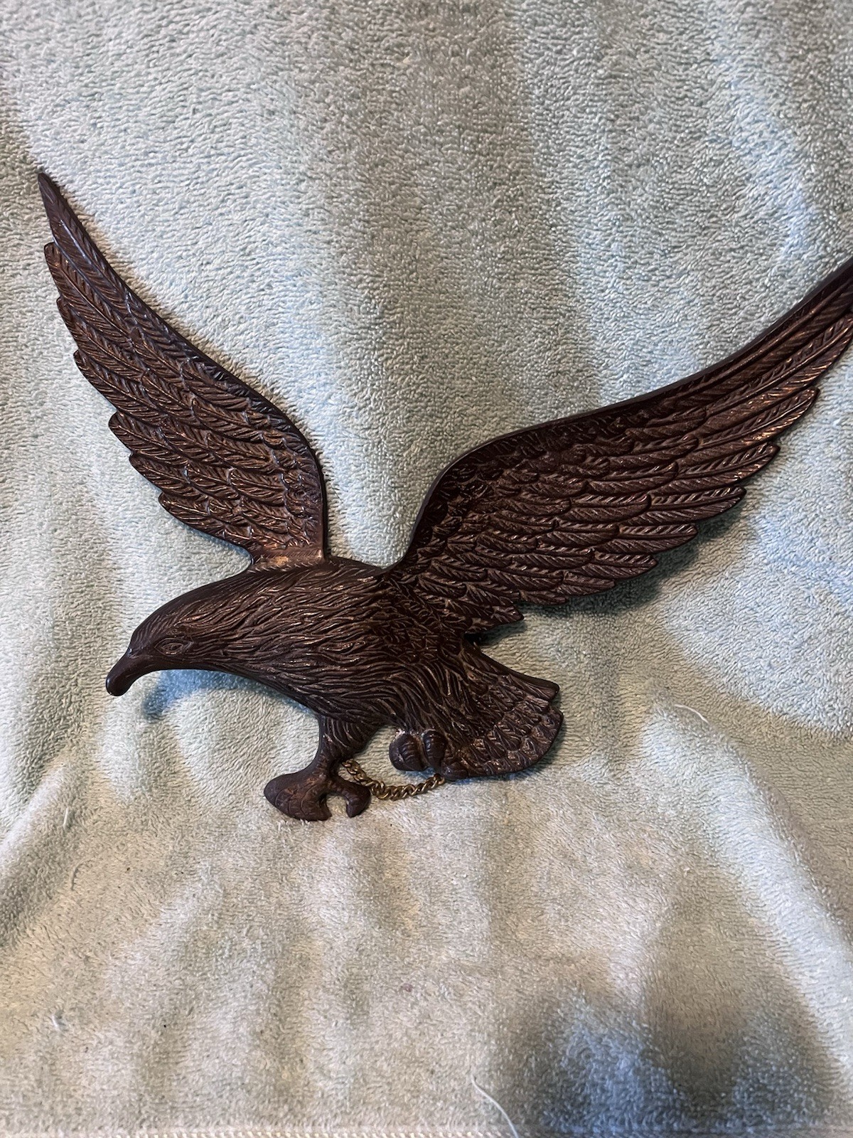 Vintage Solid Brass Patriotic American Eagle Wall Hanging Vintage Solid Brass Patriotic American Eagle Wall Hanging
