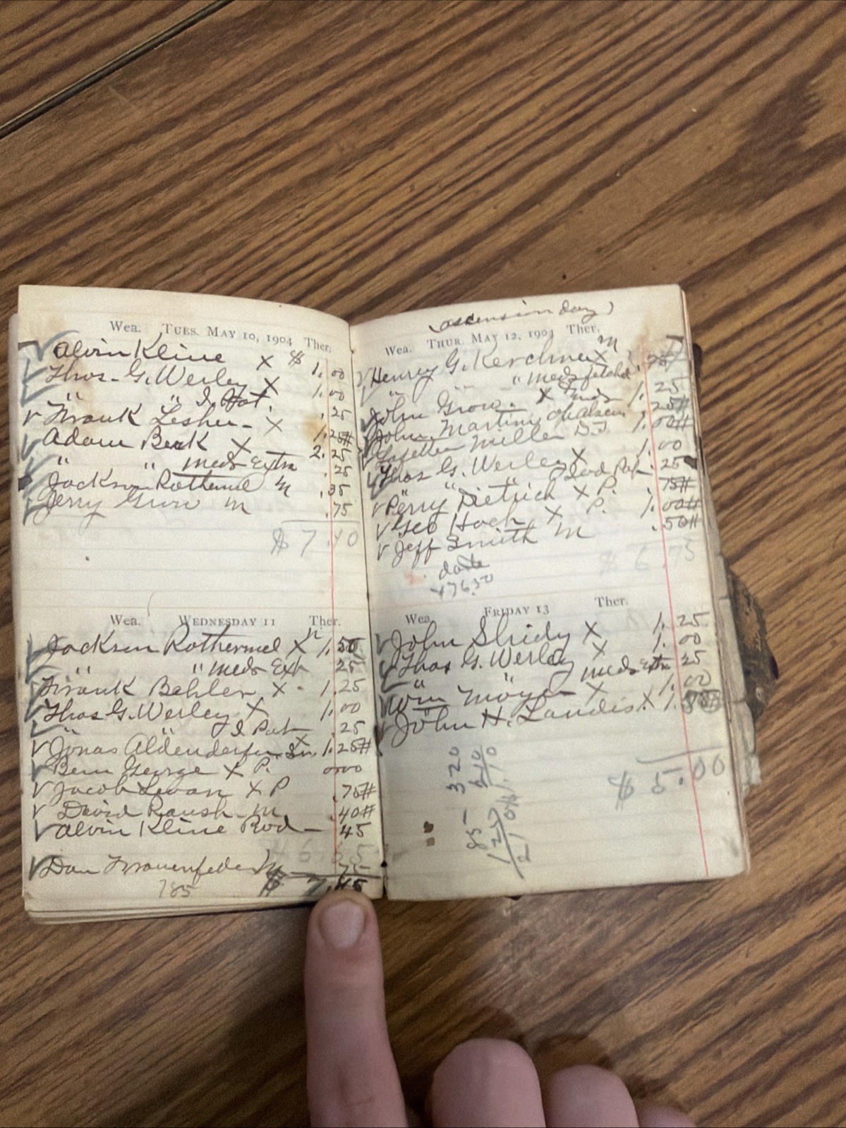 1904 Antique Veterinary Business Ledger Berks County Handwritten Dreibelbis Dr. 1904 Antique Veterinary Business Ledger Berks County Handwritten Dreibelbis Dr.