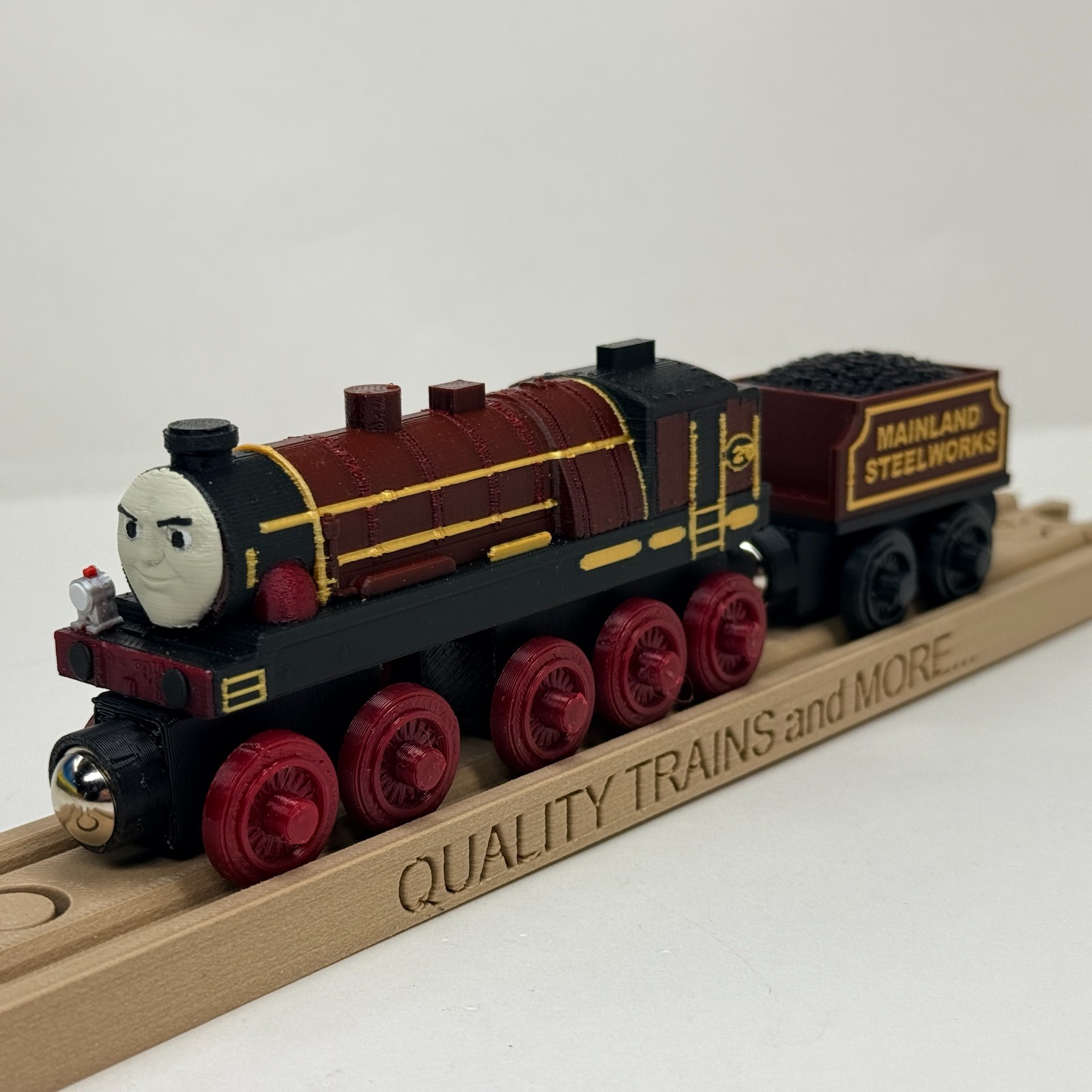 Wooden Railroad Hurricane Train Engine with Tender Custom made for Thomas Train Wooden Railroad Hurricane Train Engine with Tender Custom made for Thomas Train