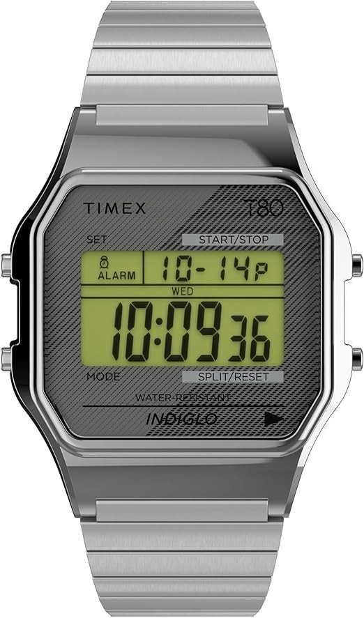 Timex T80 Digital Silver SS Expansion Band Watch - Brand New TW2R79100VQ Timex T80 Digital Silver SS Expansion Band Watch - Brand New TW2R79100VQ
