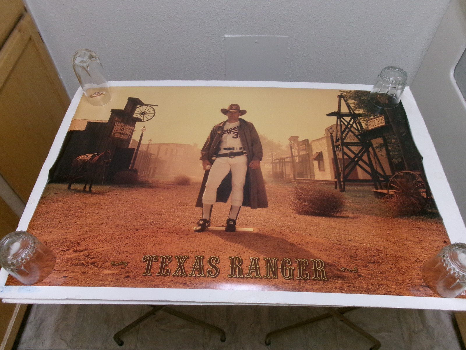 Vtg Original MLB Texas Rangers Nolan Ryan Nike Poster \