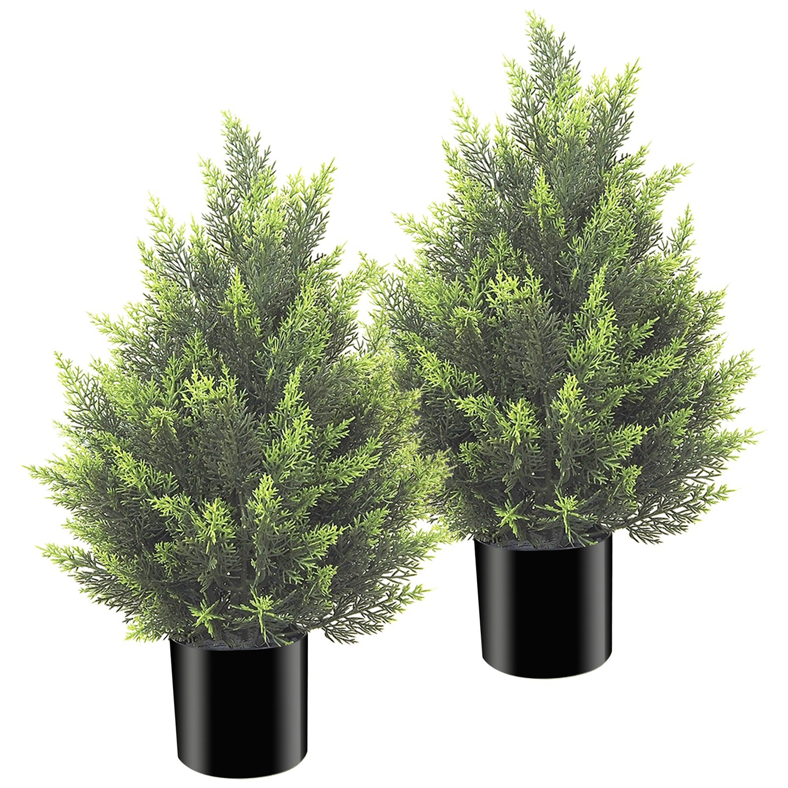 2FT Artificial Topiary Tree Realistic Faux Cedar Pine UV Rated Indoor 2 PK 2FT Artificial Topiary Tree Realistic Faux Cedar Pine UV Rated Indoor 2 PK