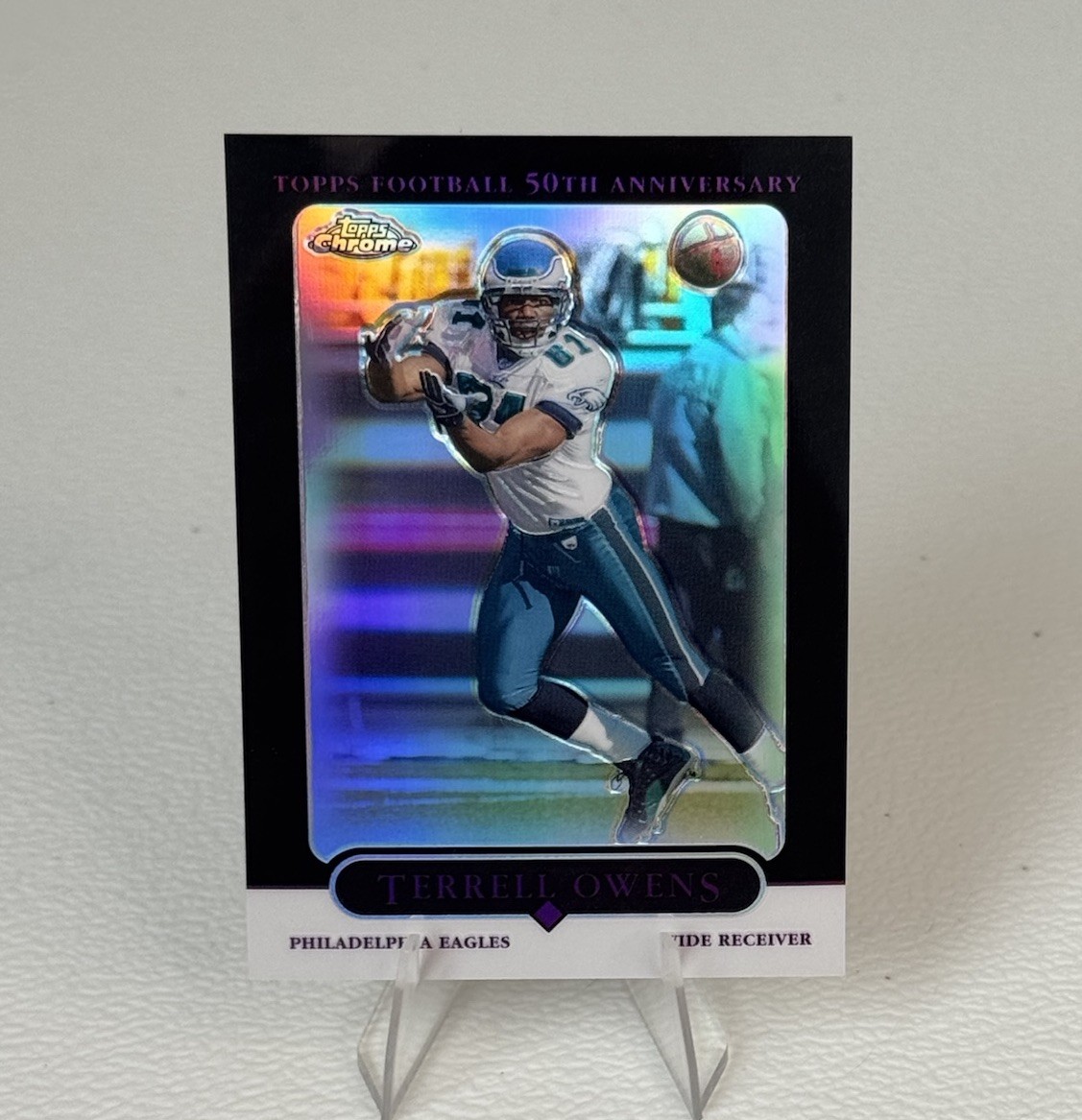 Terrell Owens 2005 Topps Chrome Black Refractor /100 Eagles #32 BOOKEND Terrell Owens 2005 Topps Chrome Black Refractor /100 Eagles #32 BOOKEND