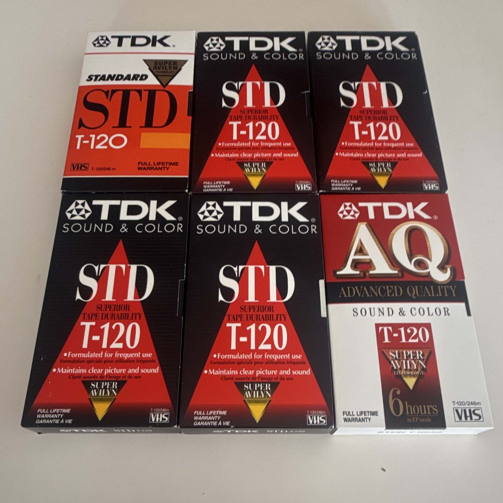 Lot of 6 Used TDK T-120 VHS Tapes - TV Broadcasts Commercials Found Footage
