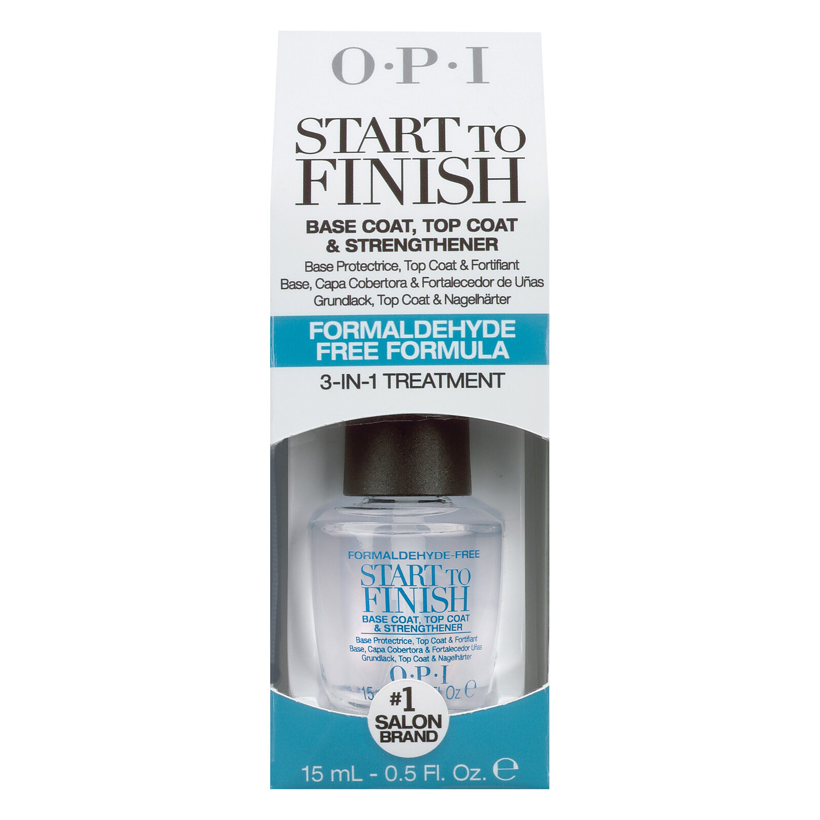 OPI Start to Finish 3-in-1 Treatment - Formaldehyde Free  0.5oz(Blue/T71)