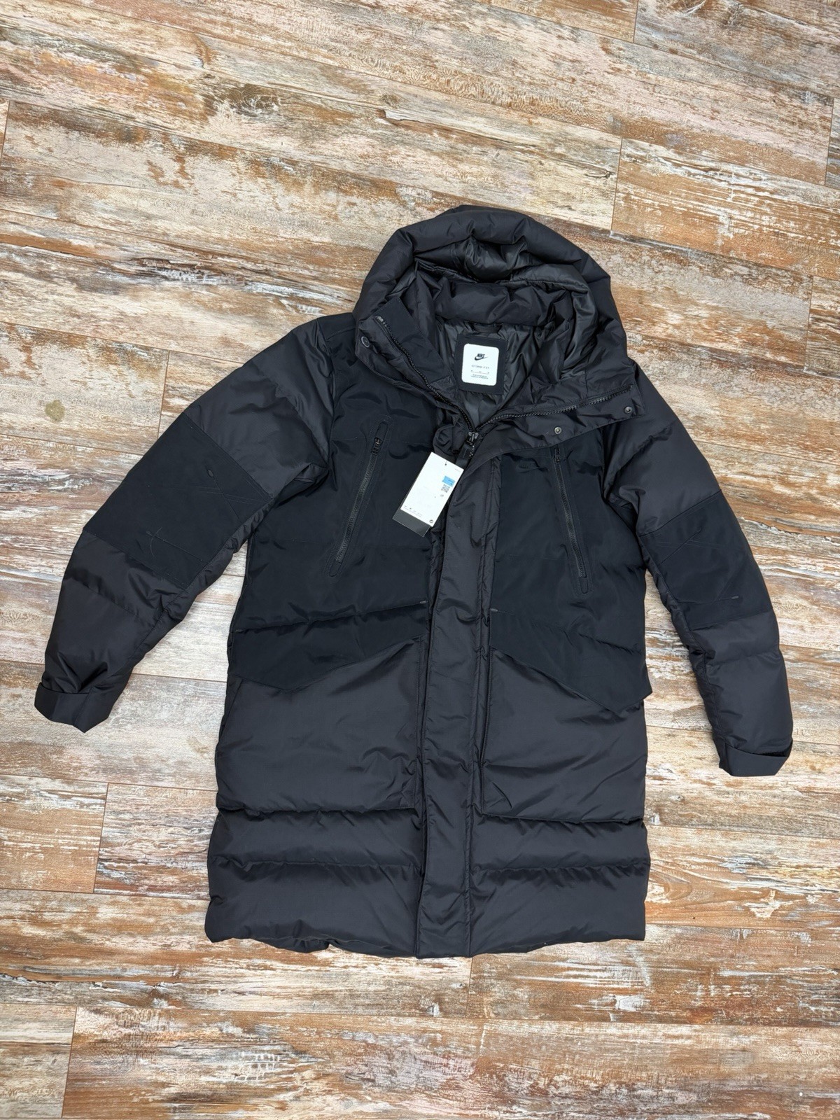 Men’s Nike Storm-Fit City Series Down Filled Parka Coat Hooded Size Medium New 