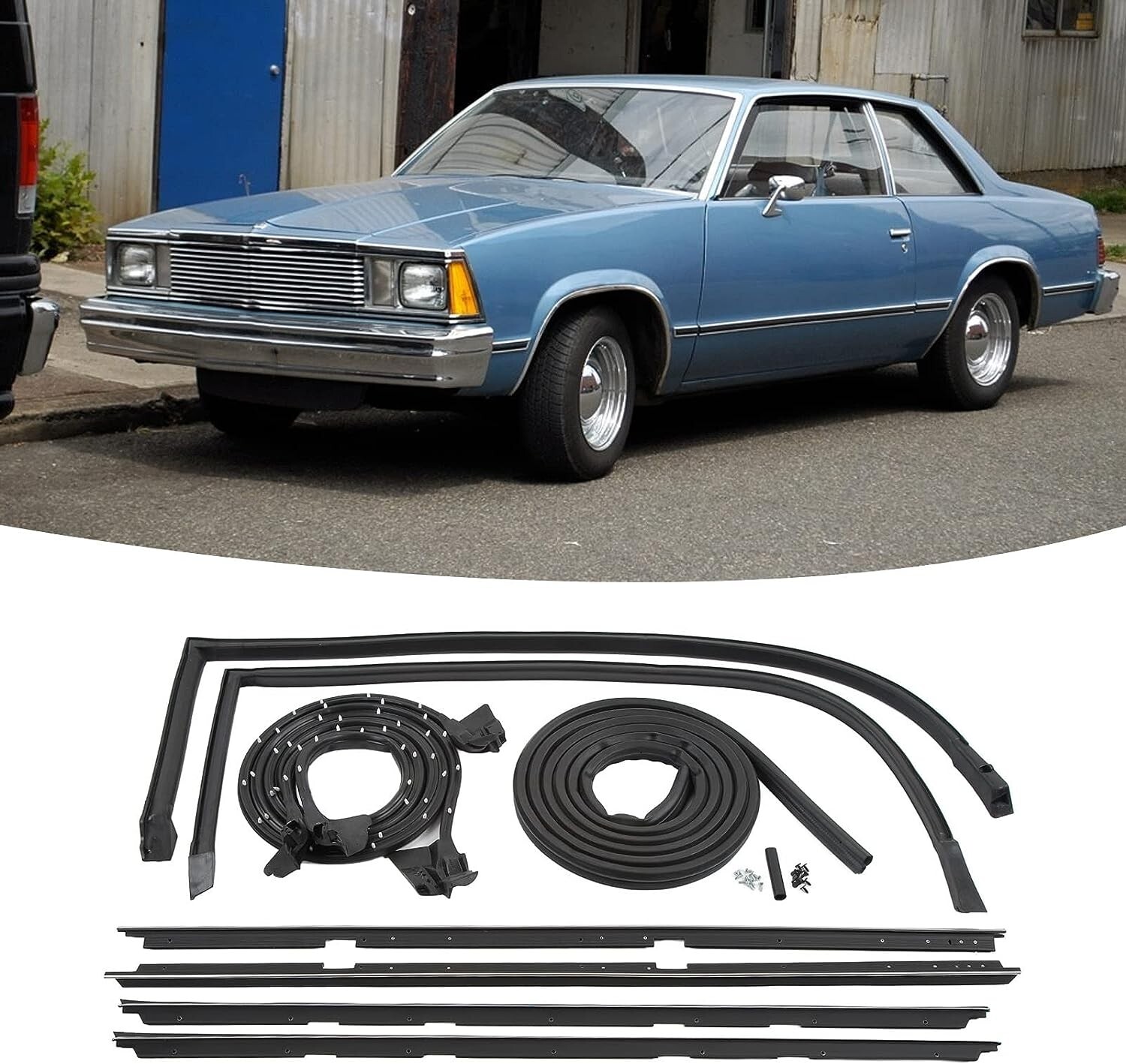 9Pcs Weather Stripping Door Seals Kit 23256 For Malibu LeMans 2 Door 1978-1981
