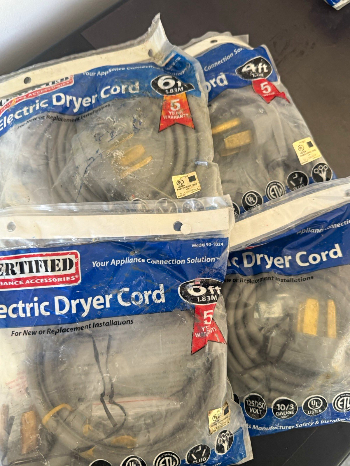 5/Certified Appliance Accessories 6ft 5-Prong Electric Dryer Power Cord Gray 5/Certified Appliance Accessories 6ft 5-Prong Electric Dryer Power Cord Gray