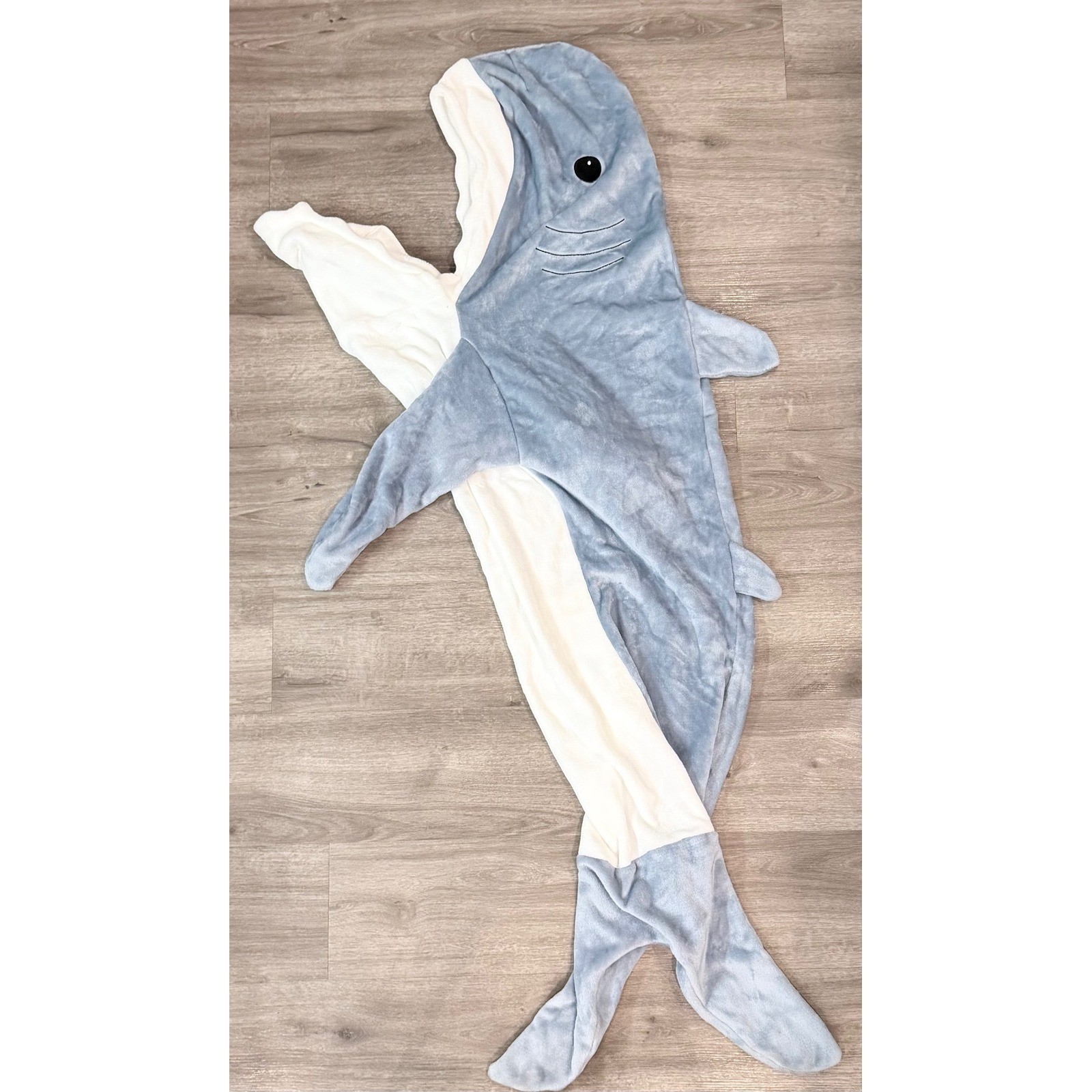 Adult Shark Halloween Costume Blue White 1 Size \