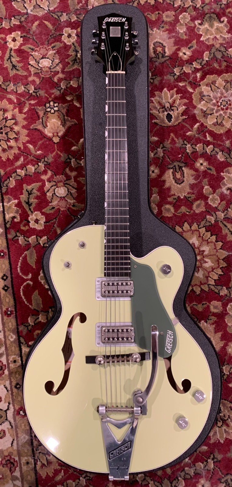 Gretsch G6118T Anniversary 2011 Smoke Green w/ B6 Bigsby and case