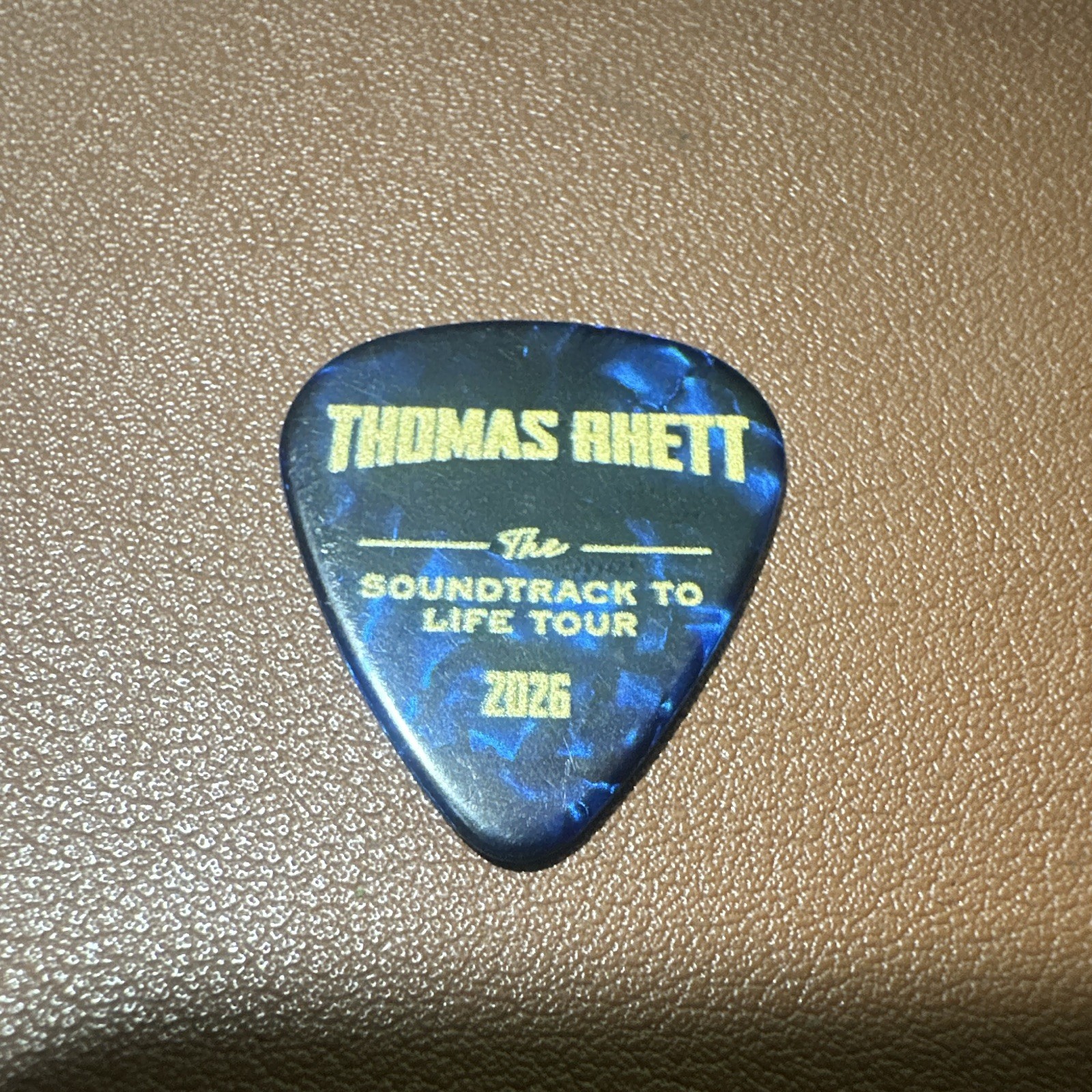 Thomas Rhett Soundtrack to Life Tour 2026 Travis Vance Blue/Black guitar pick Thomas Rhett Soundtrack to Life Tour 2026 Travis Vance Blue/Black guitar pick